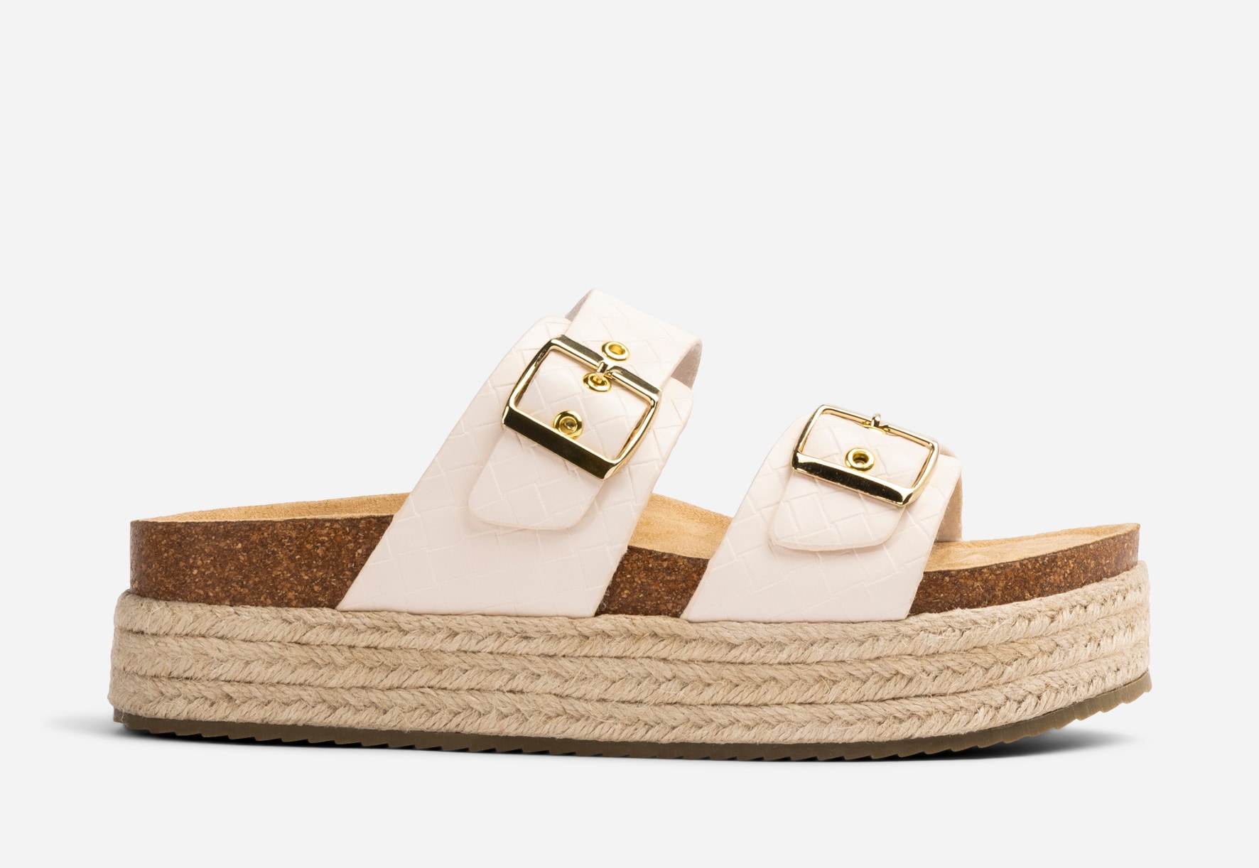 LINEAR, Sandaler med platåsula Vita