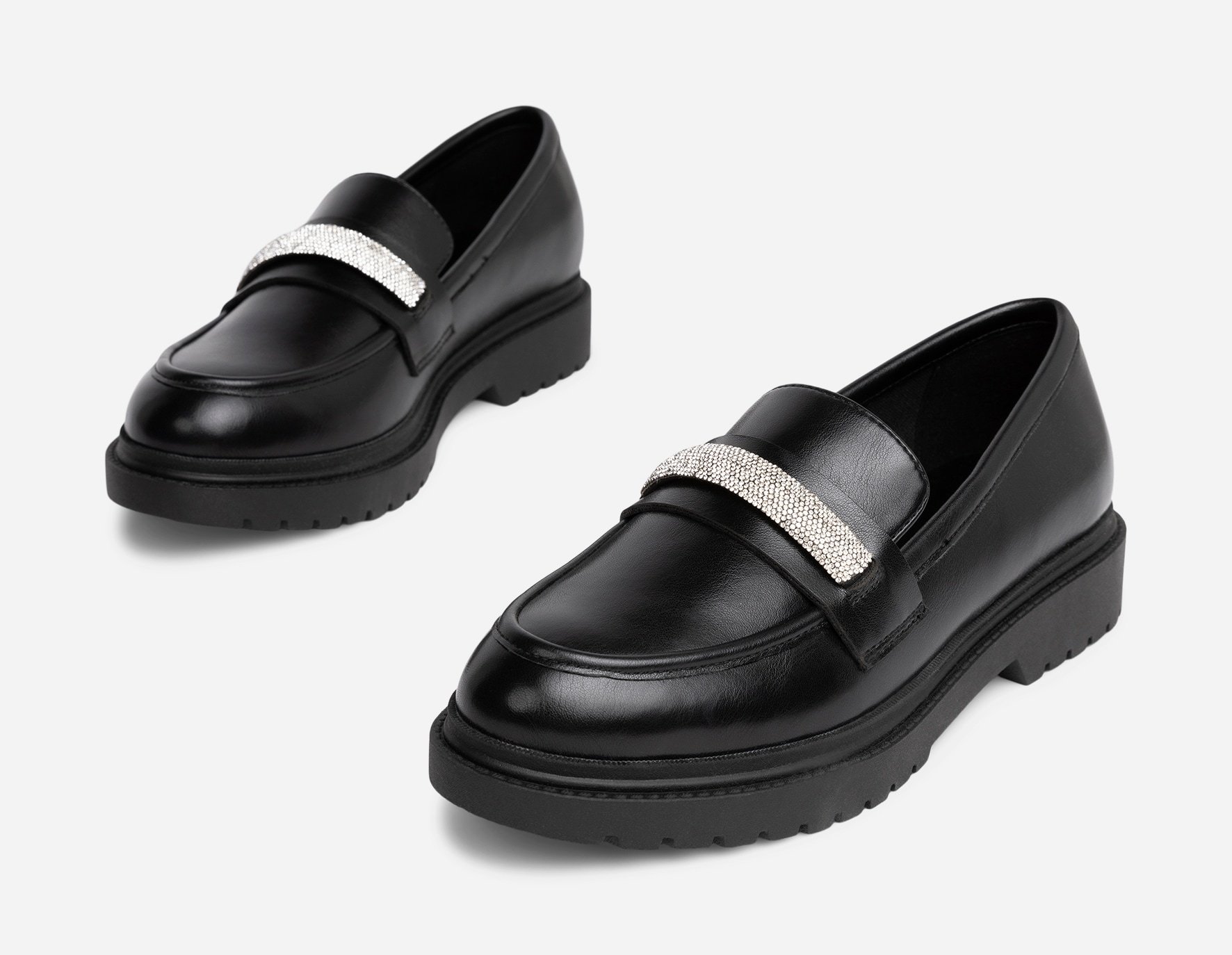 XIT, Loafers med spänne Svarta