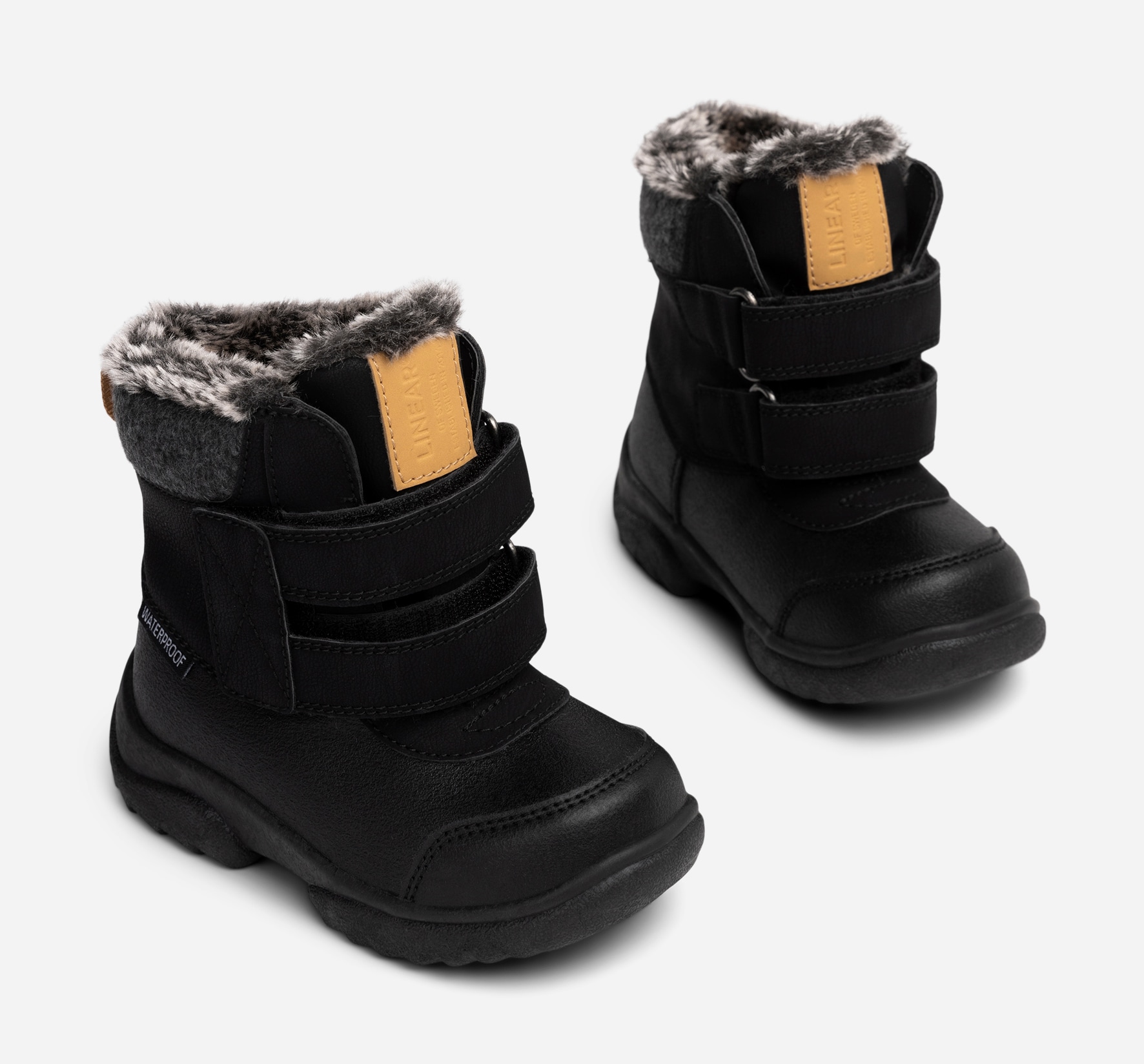 LINEAR, Varmfodrade kängor waterproof Svarta