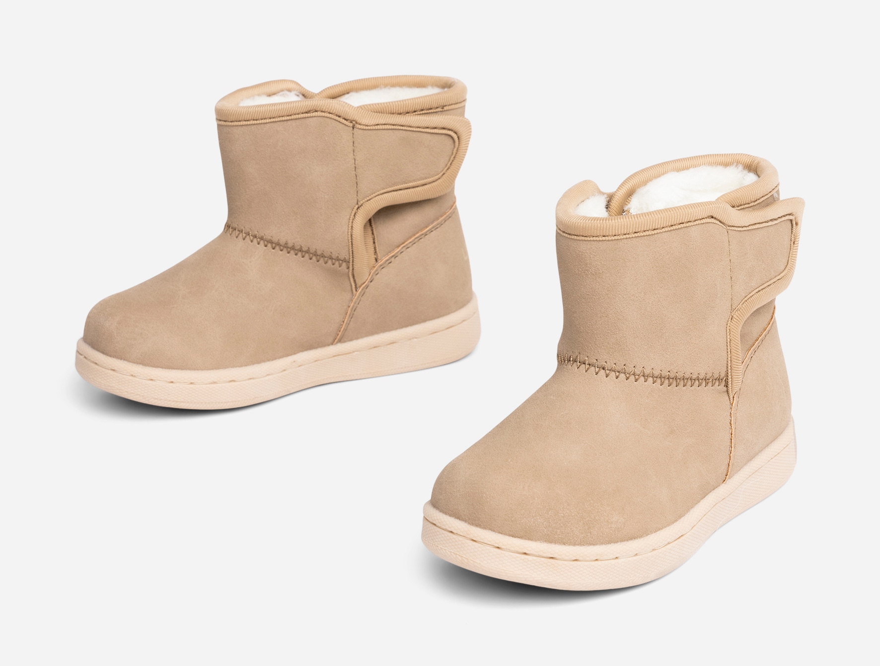 LINEAR, Varmfodrade boots Beigea