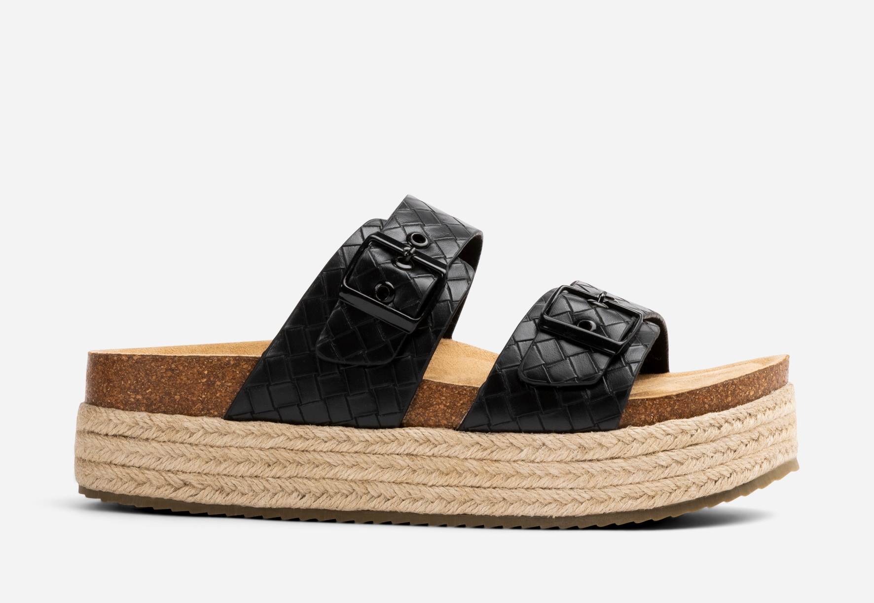 LINEAR, Sandaler med platåsula Svarta