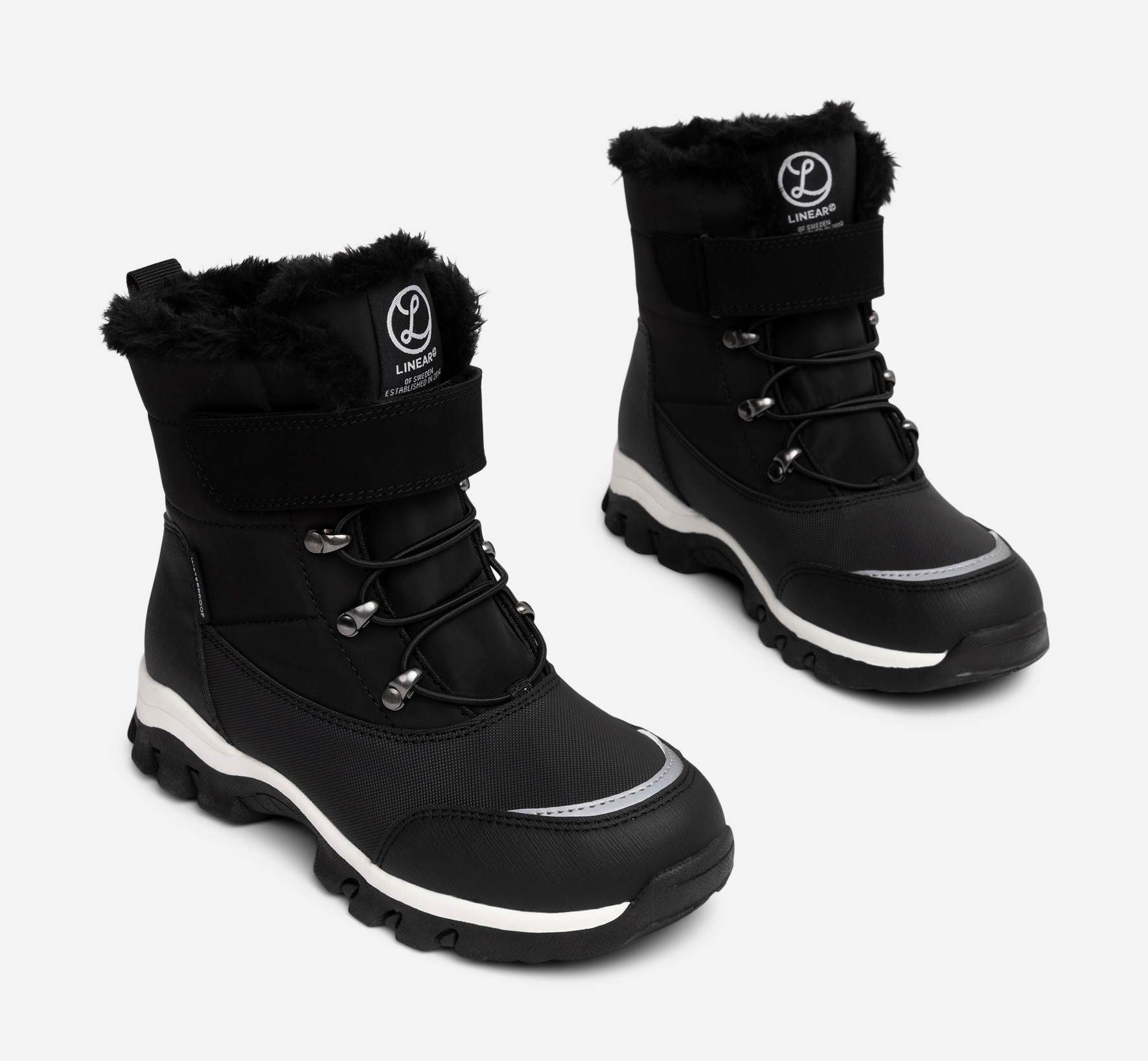 LINEAR, Varmfodrade kängor waterproof Svarta