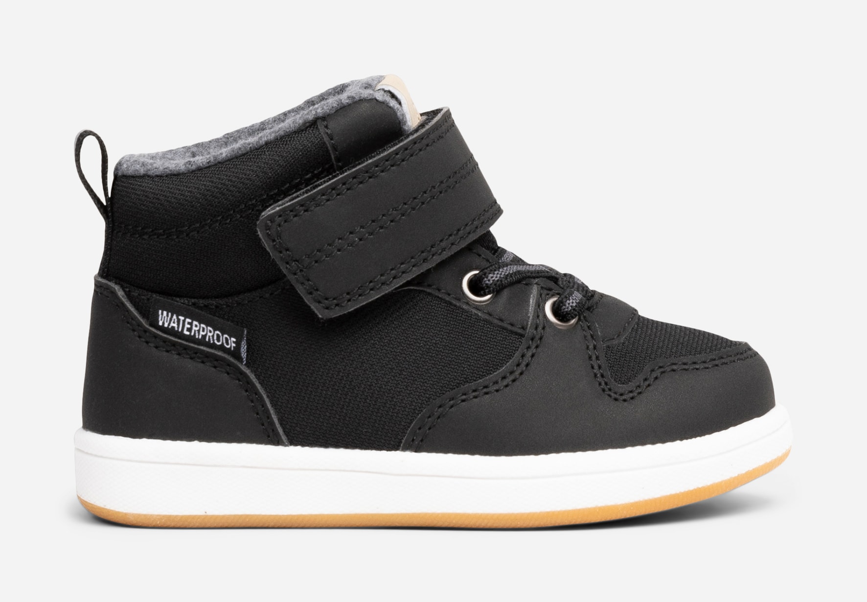 LINEAR, Fleecefodrade höga sneakers waterproof Svarta