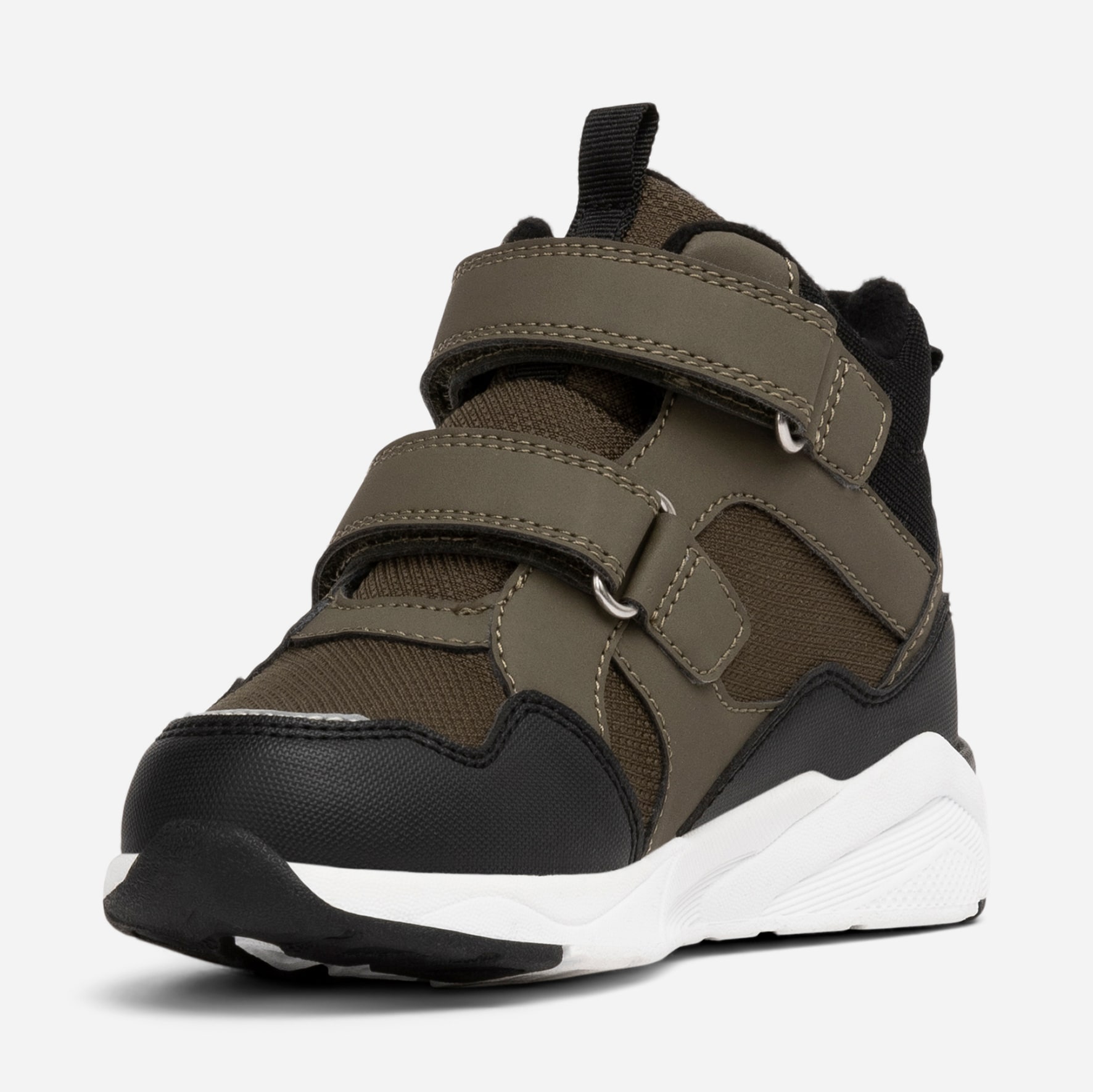 LINEAR, Fleecefodrade höga sneakers waterproof Gröna