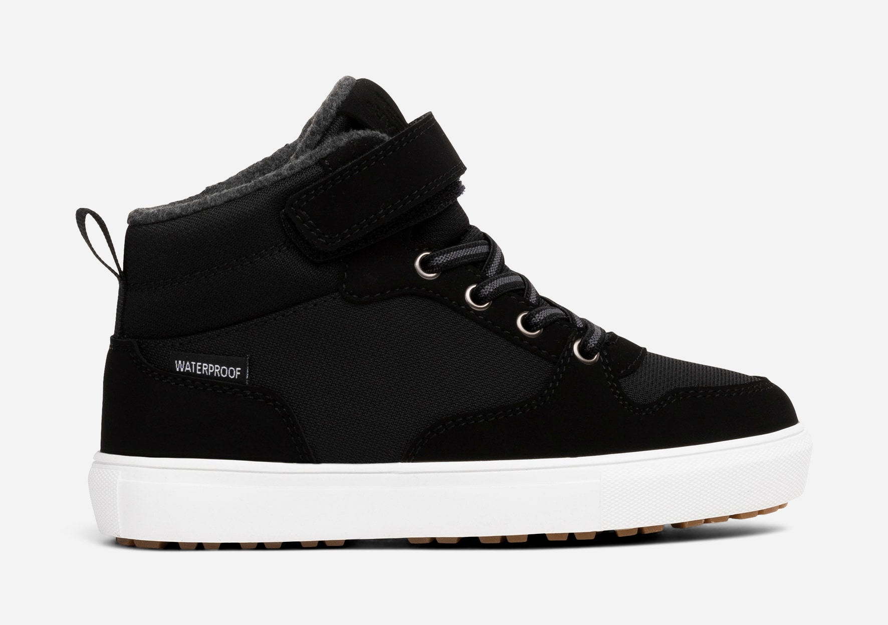 LINEAR, Fleecefodrade höga sneakers waterproof Svarta
