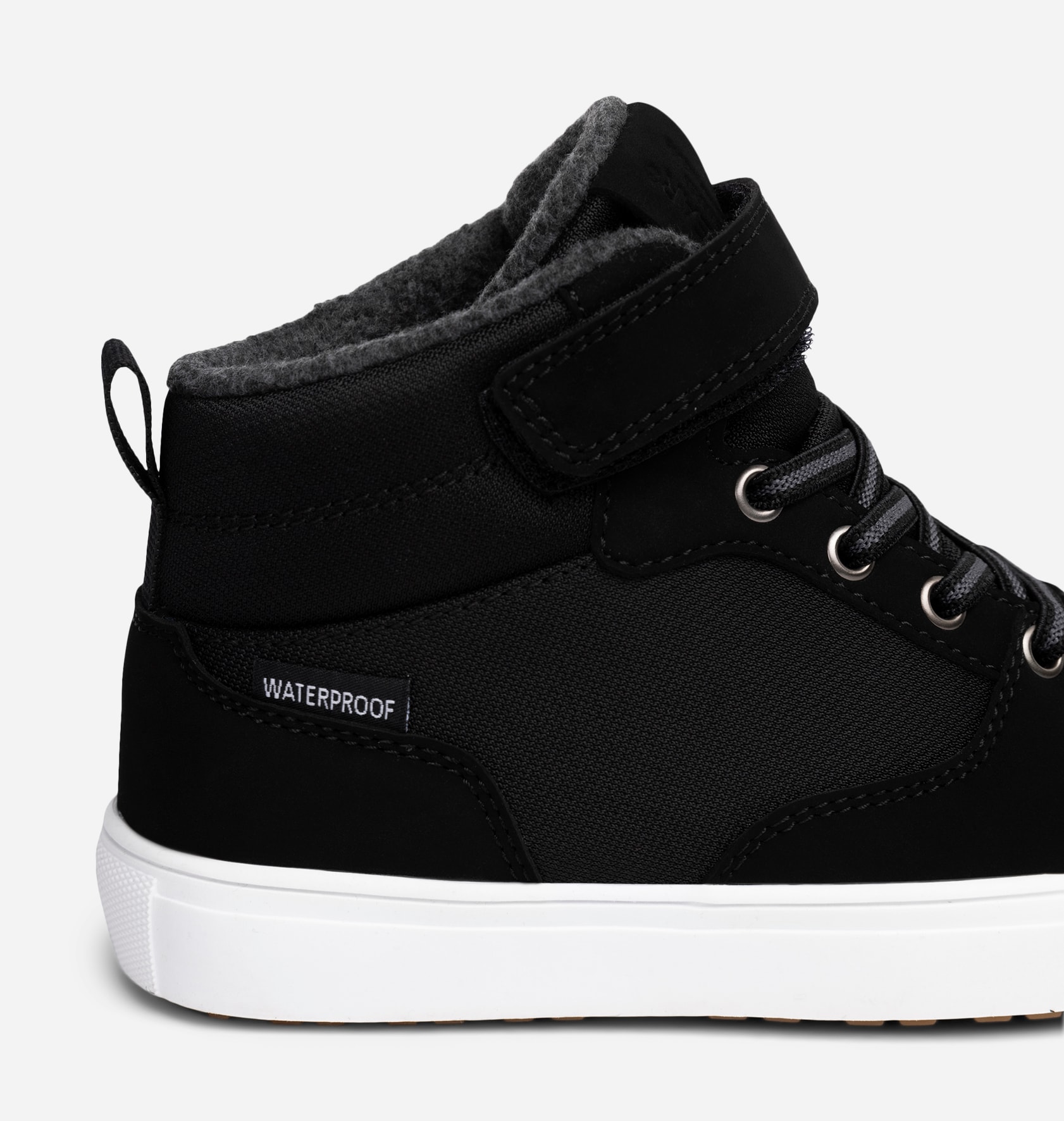 LINEAR, Fleecefodrade höga sneakers waterproof Svarta