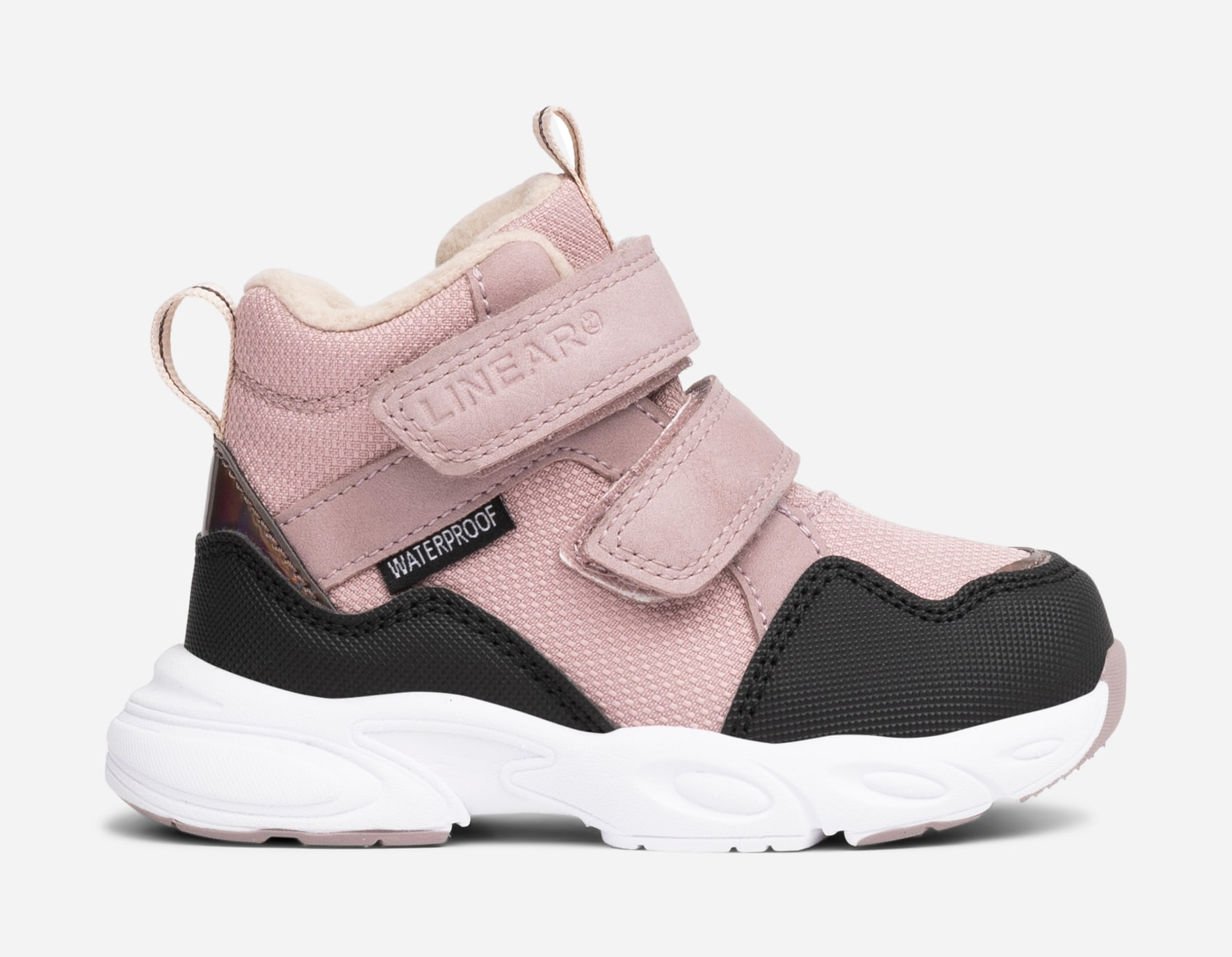 LINEAR, Fleecefodrade höga sneakers waterproof Lila