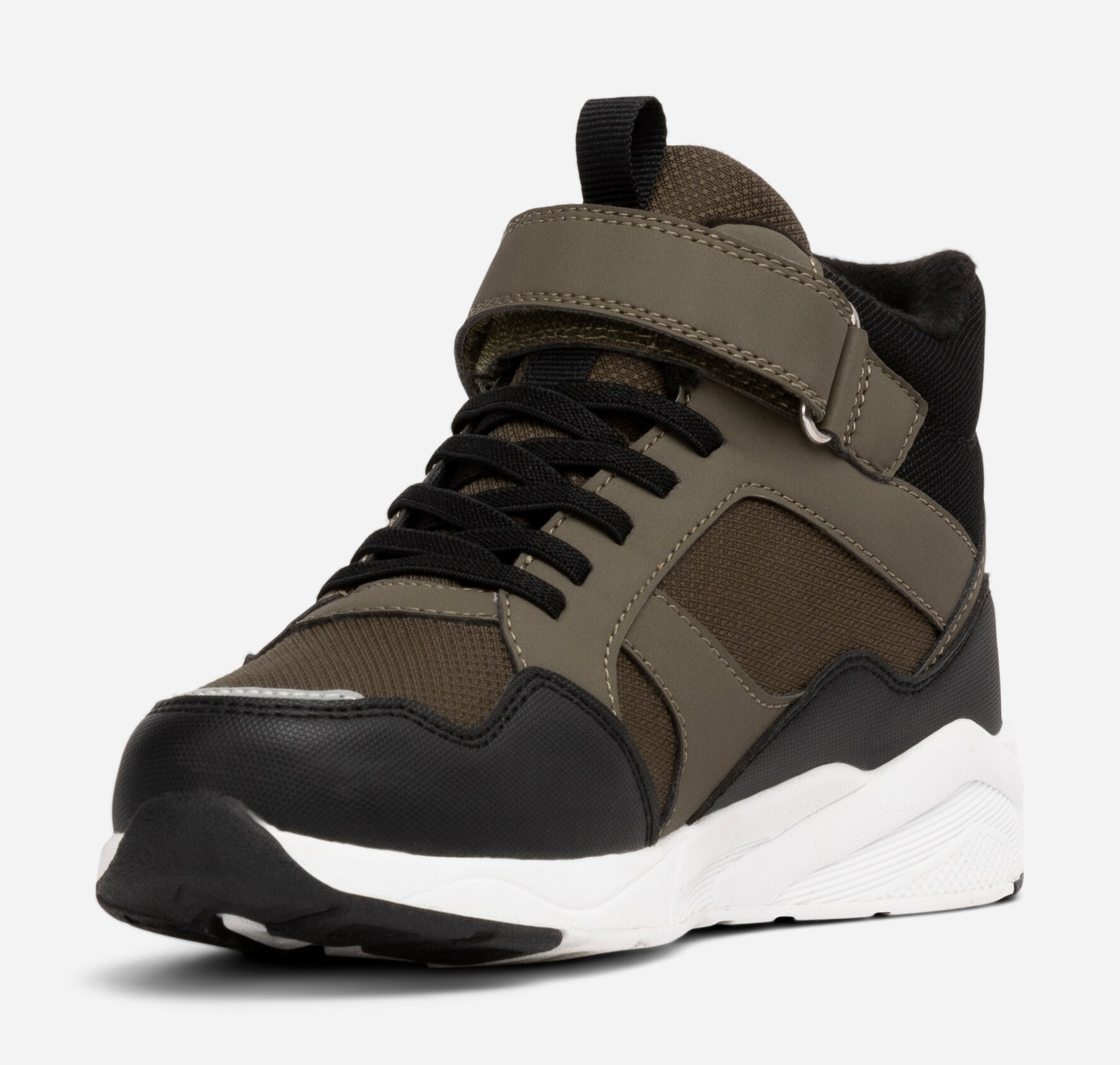 LINEAR, Fleecefodrade höga sneakers waterproof Gröna