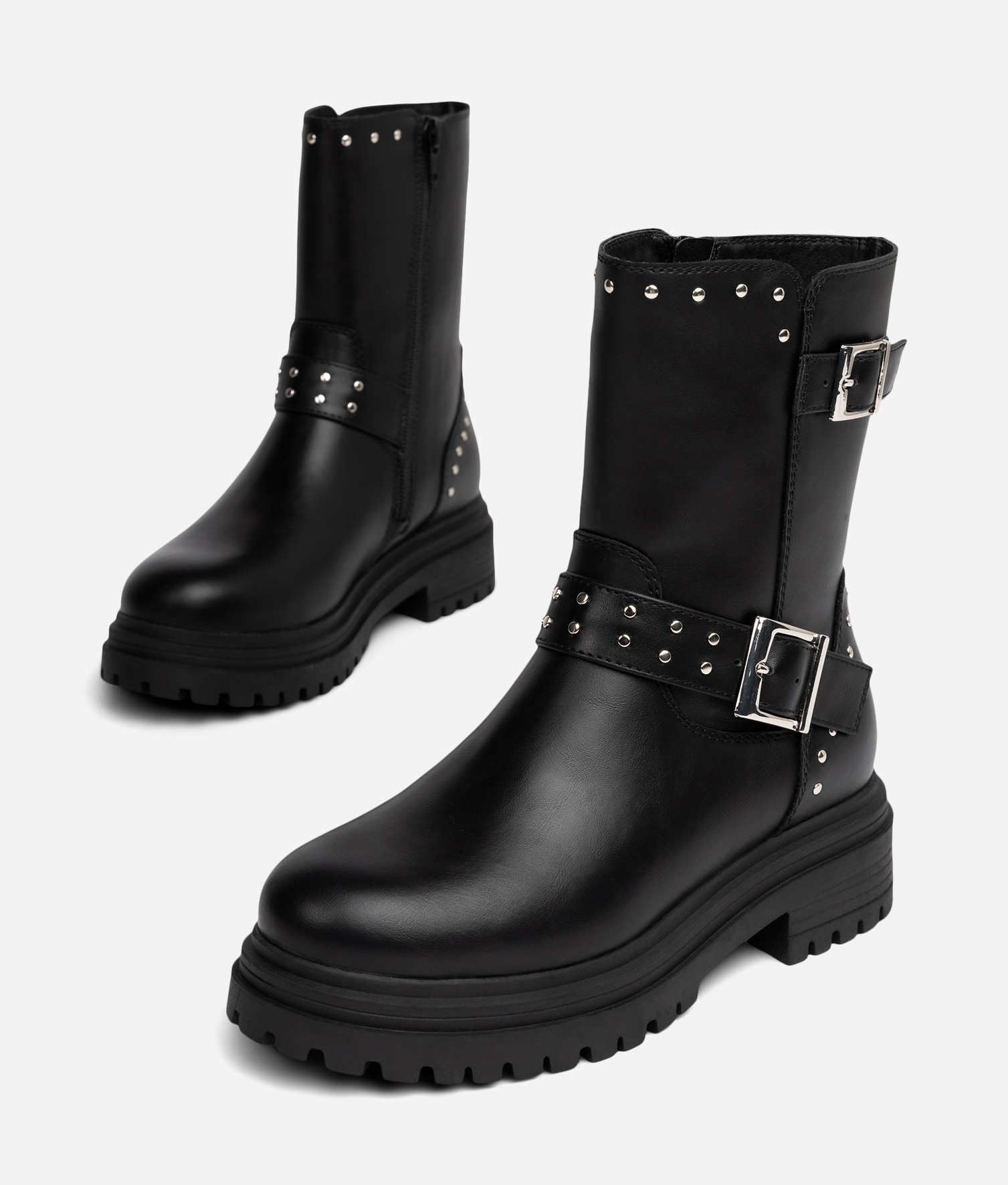 DINSKO, Varmfodrade bikerboots Svarta