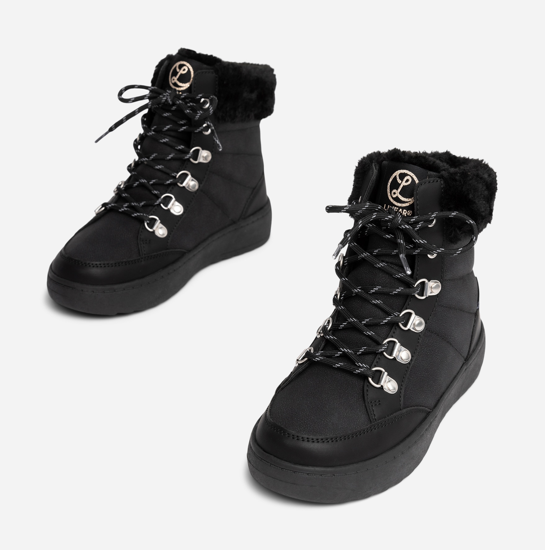 LINEAR, Varmfodrade kängor waterproof Svarta