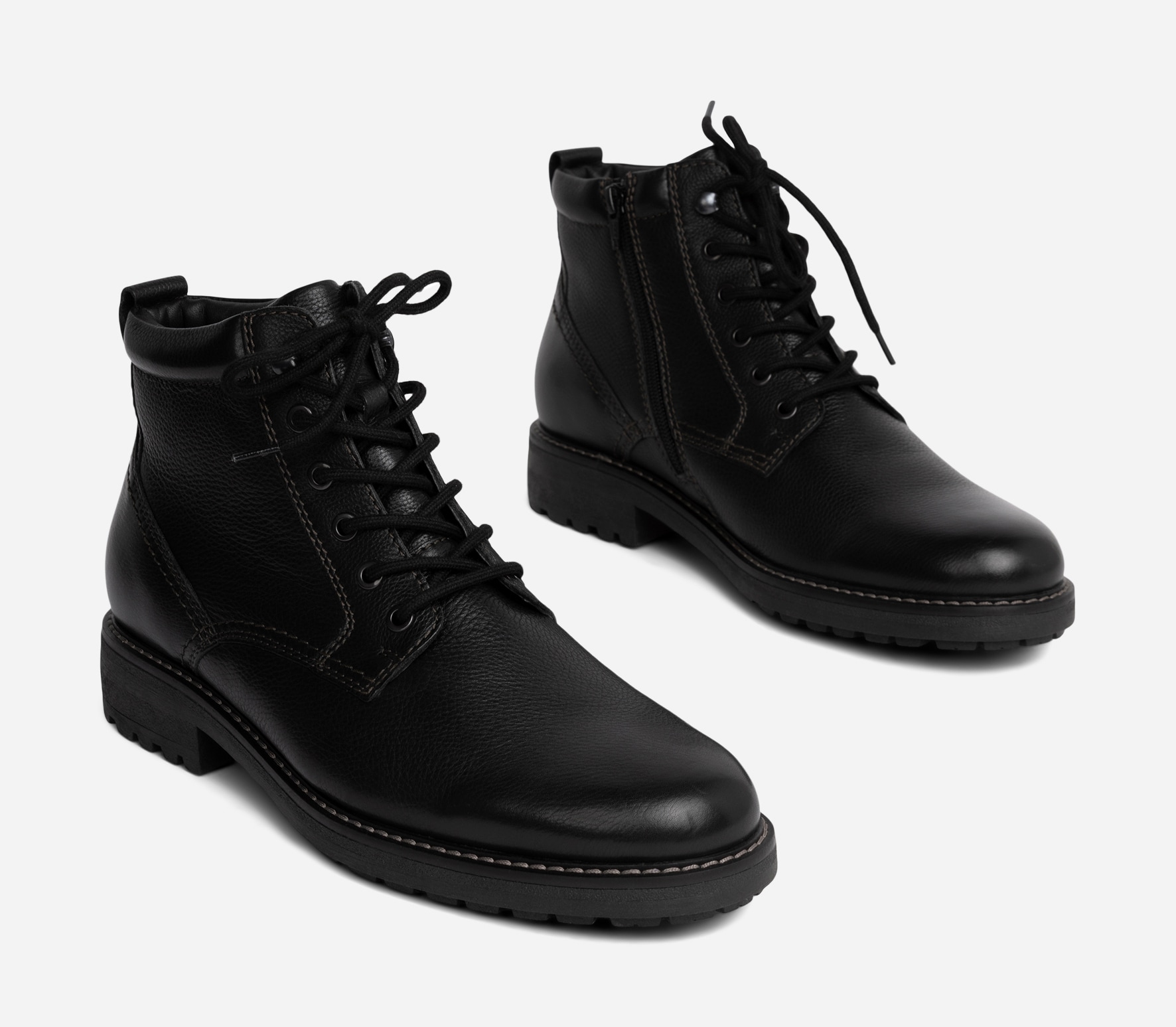 PACE, Varmfodrade kängor med dragkedja Svarta