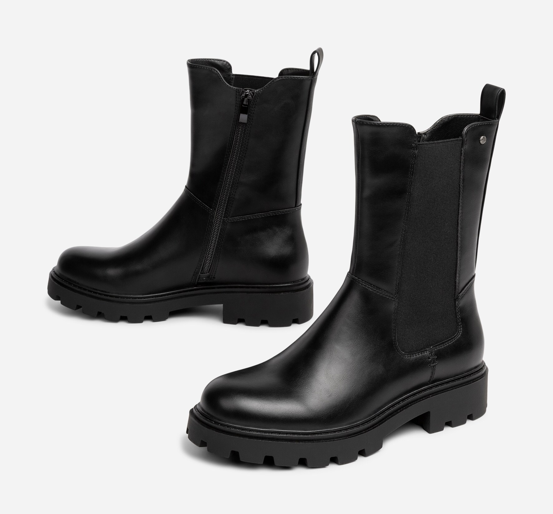 SO ALL, Boots med dragkedja Svarta