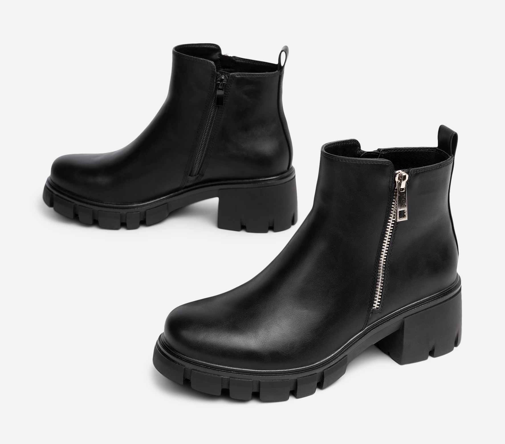 XIT, Varmfodrade boots med dragkedja Svarta