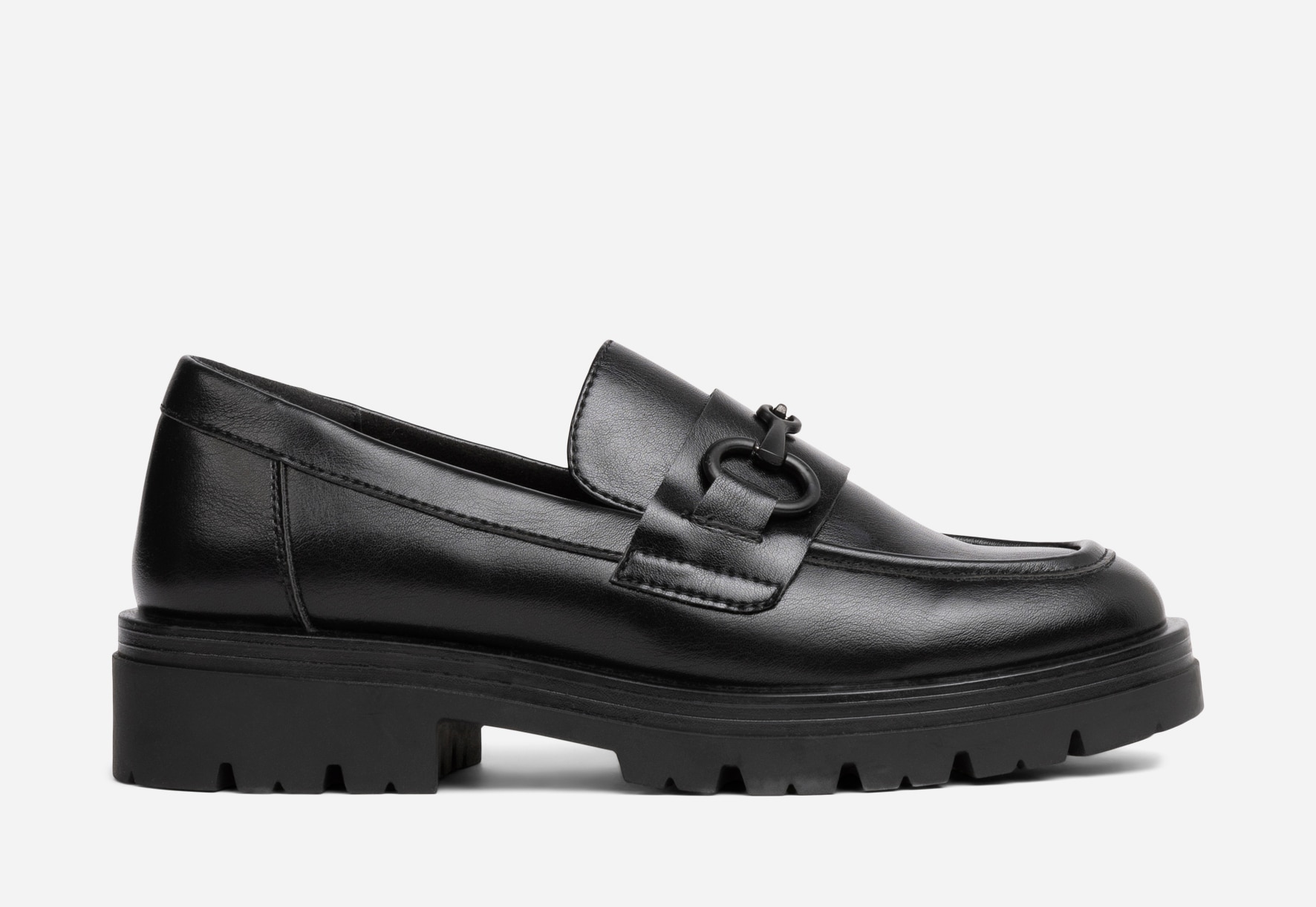 SO ALL, Loafers med spänne Svarta