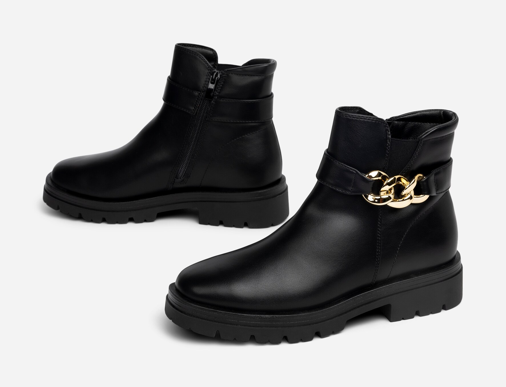 SO ALL, Boots med spänne Svarta