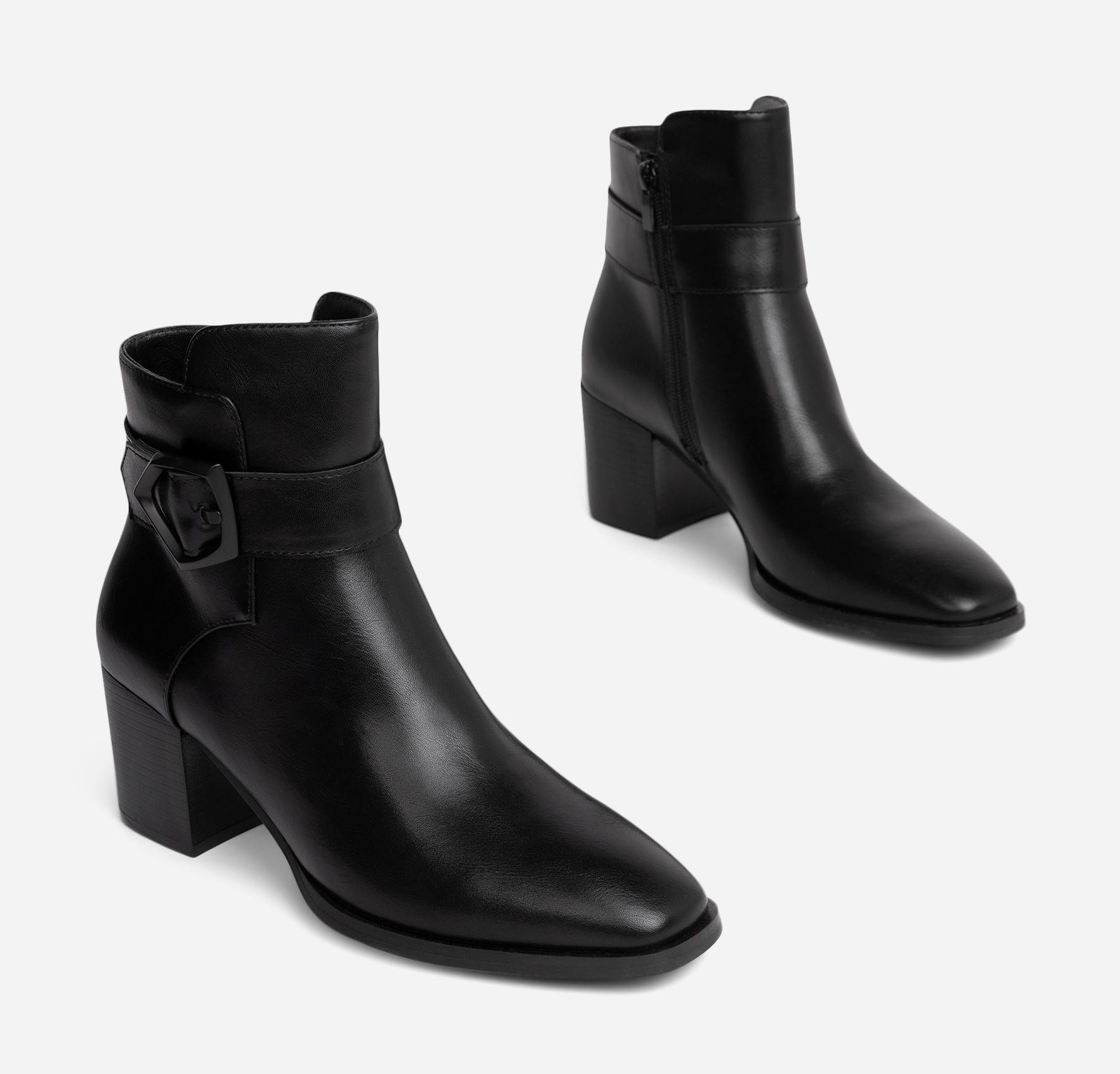 SO ALL, Boots med spänne Svarta