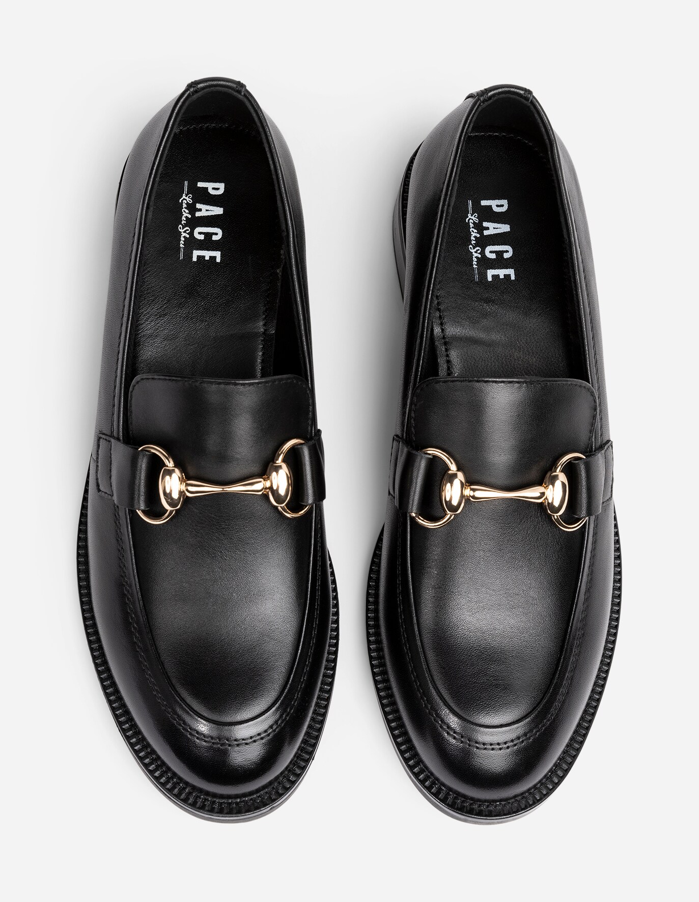 PACE, Loafers med spänne Svarta