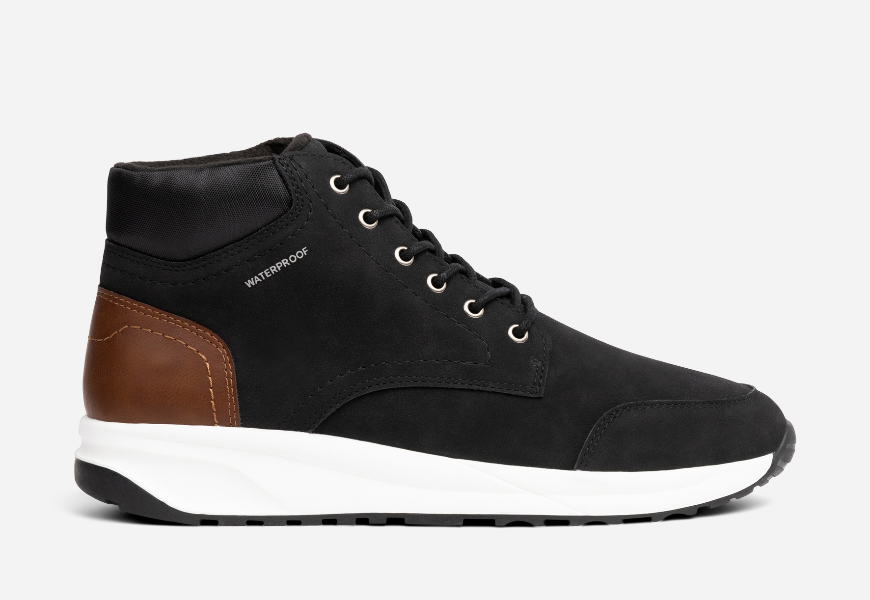 LINEAR, Fleecefodrade höga sneakers waterproof Svarta
