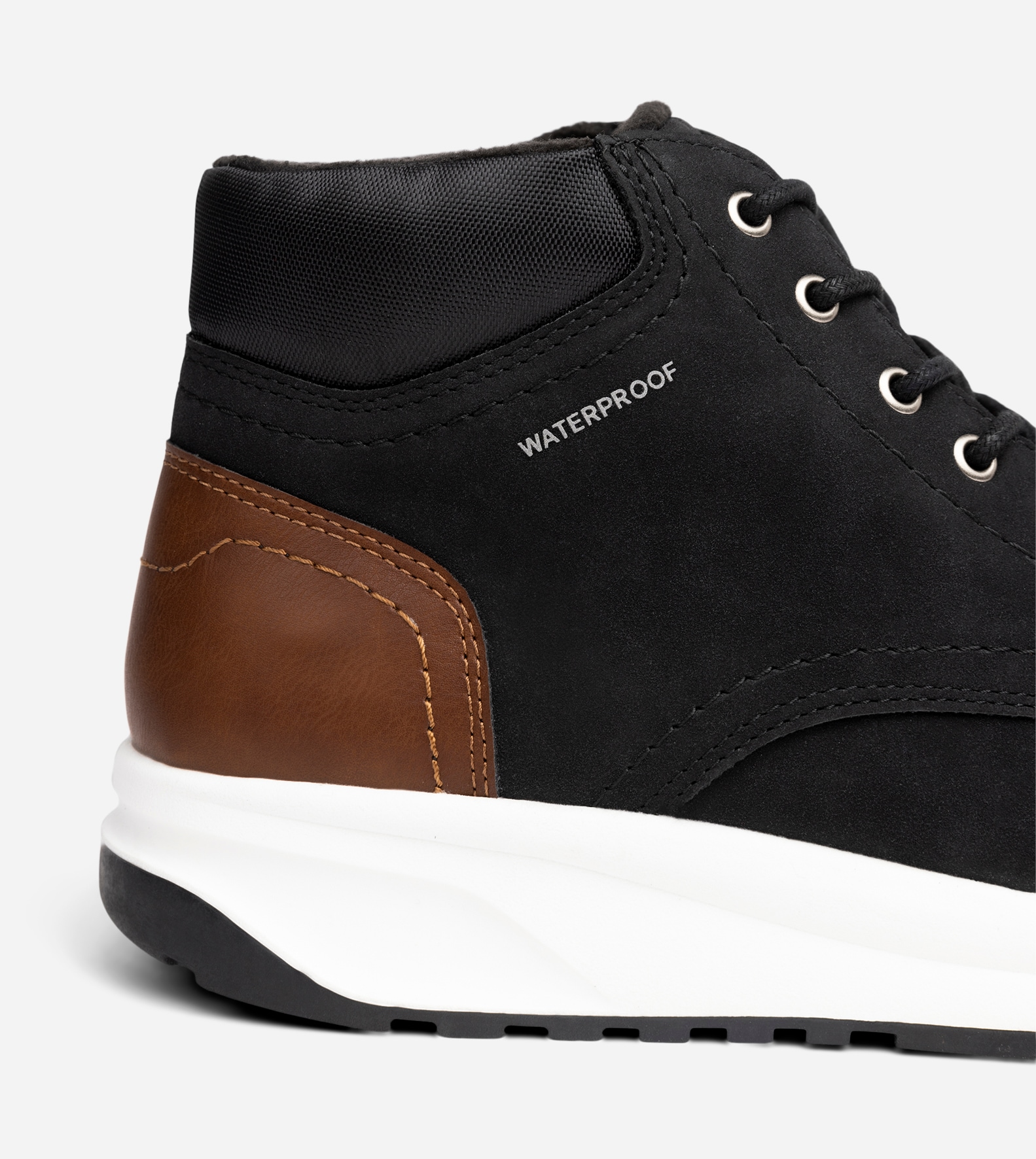 LINEAR, Fleecefodrade höga sneakers waterproof Svarta