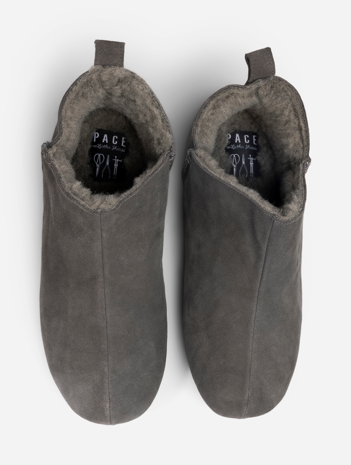 PACE, Skinntofflor Gråa