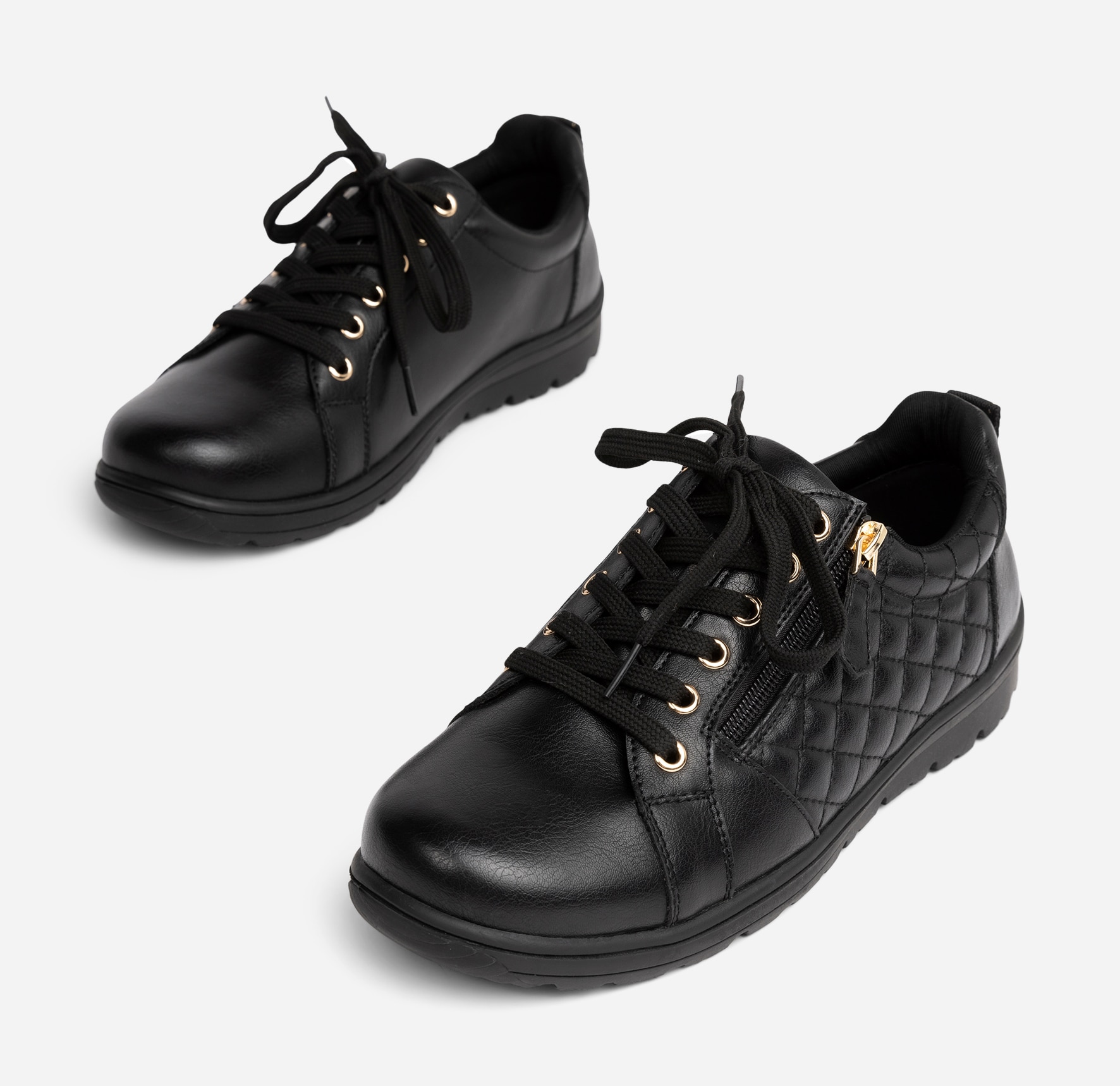 SO ALL, Promenadskor med snörning Svarta