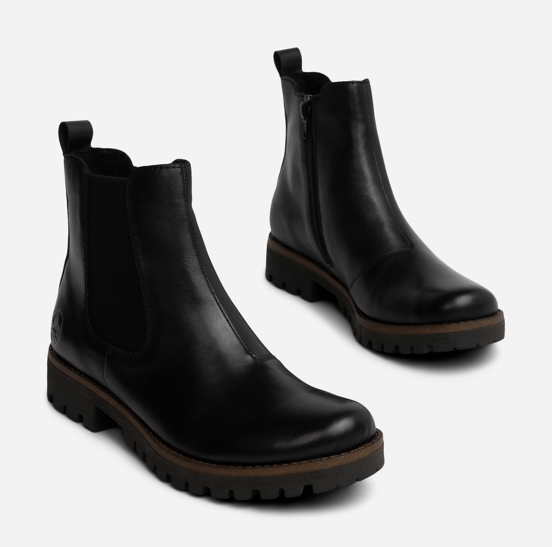 RIEKER, Boots med stretch Svarta