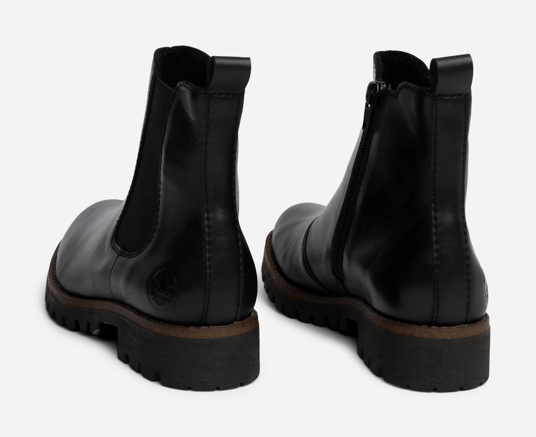 RIEKER, Boots med stretch Svarta