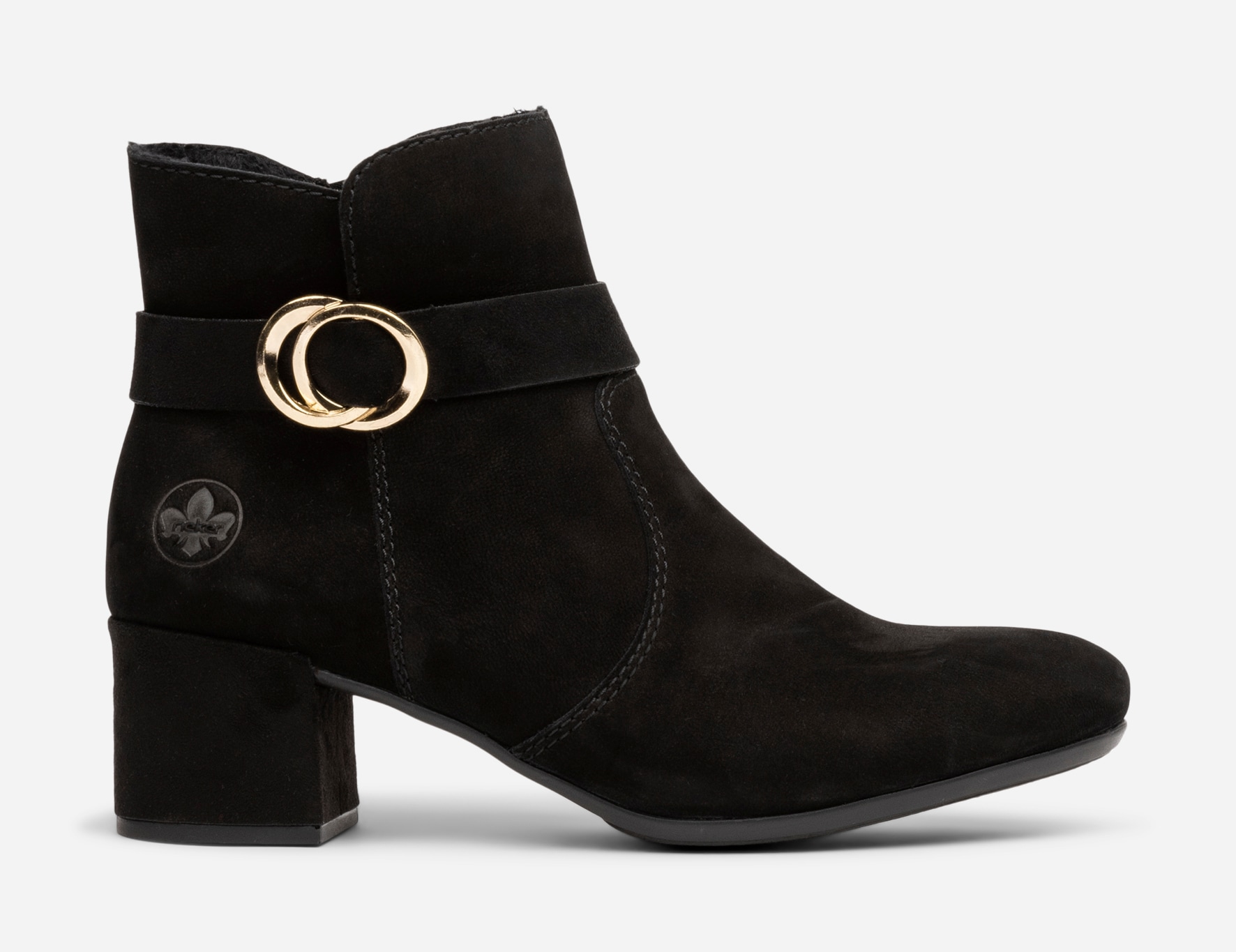 RIEKER, Boots med dragkedja Svarta