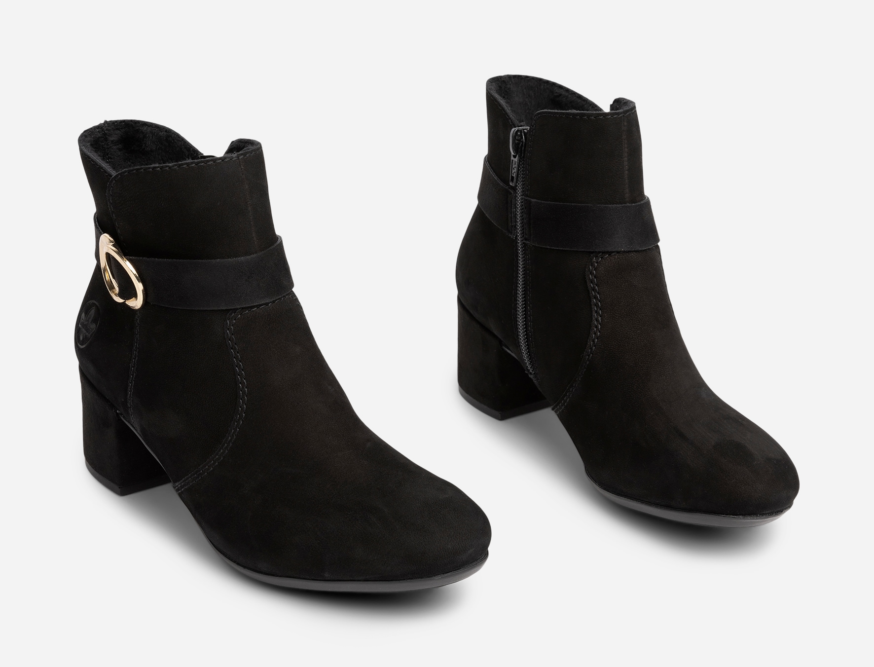 RIEKER, Boots med dragkedja Svarta