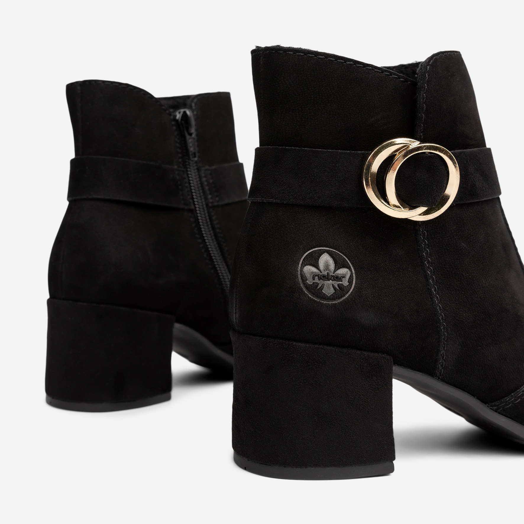 RIEKER, Boots med dragkedja Svarta