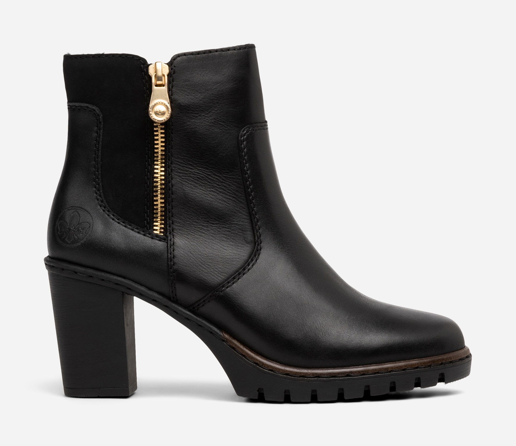 RIEKER, Boots med dragkedja Svarta