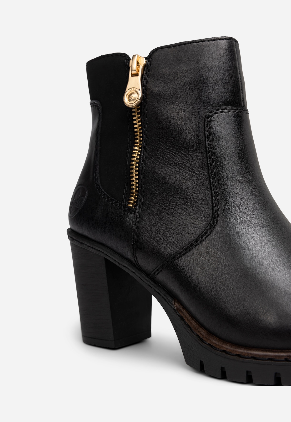RIEKER, Boots med dragkedja Svarta