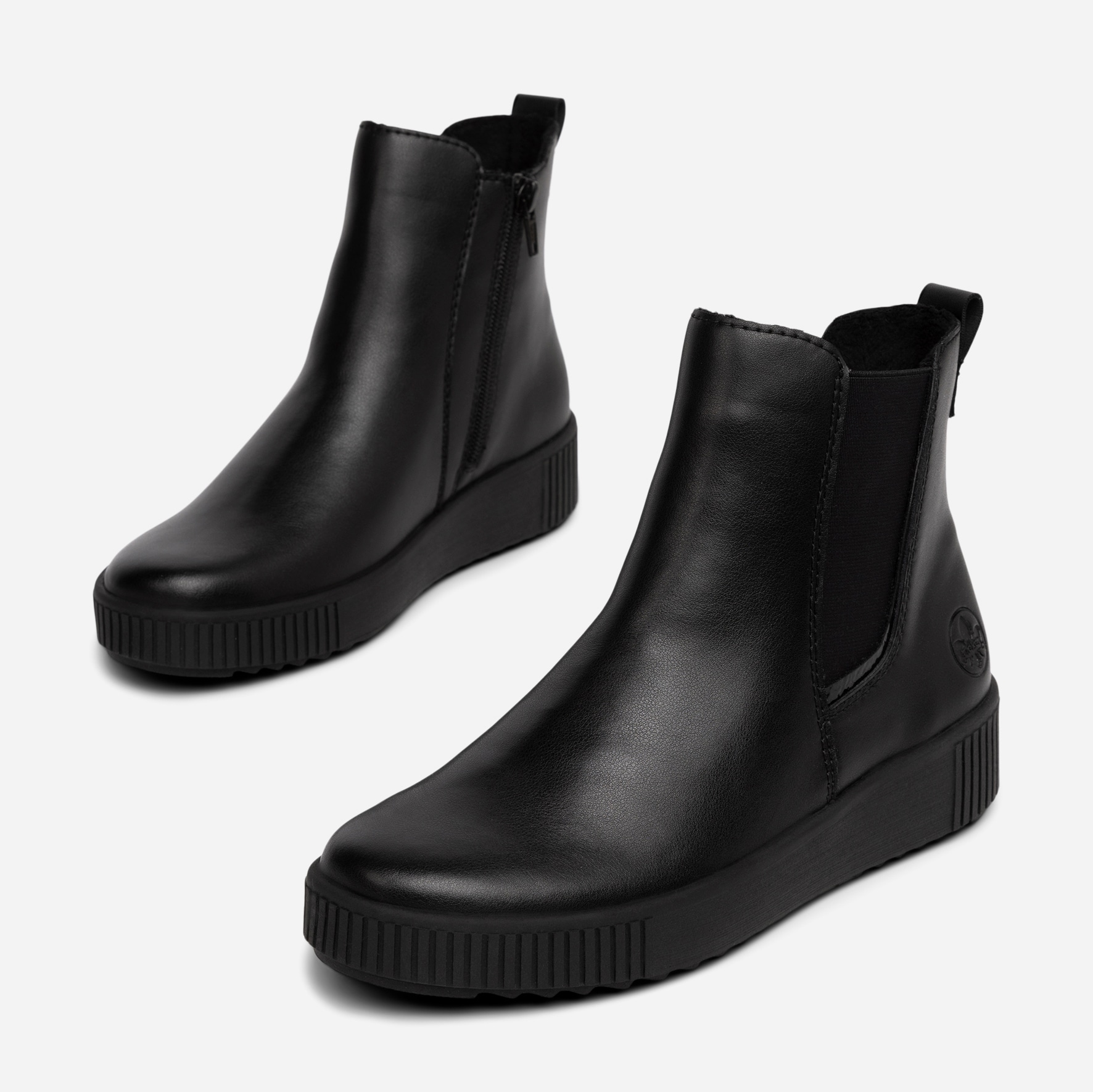 RIEKER, Boots med stretch Svarta