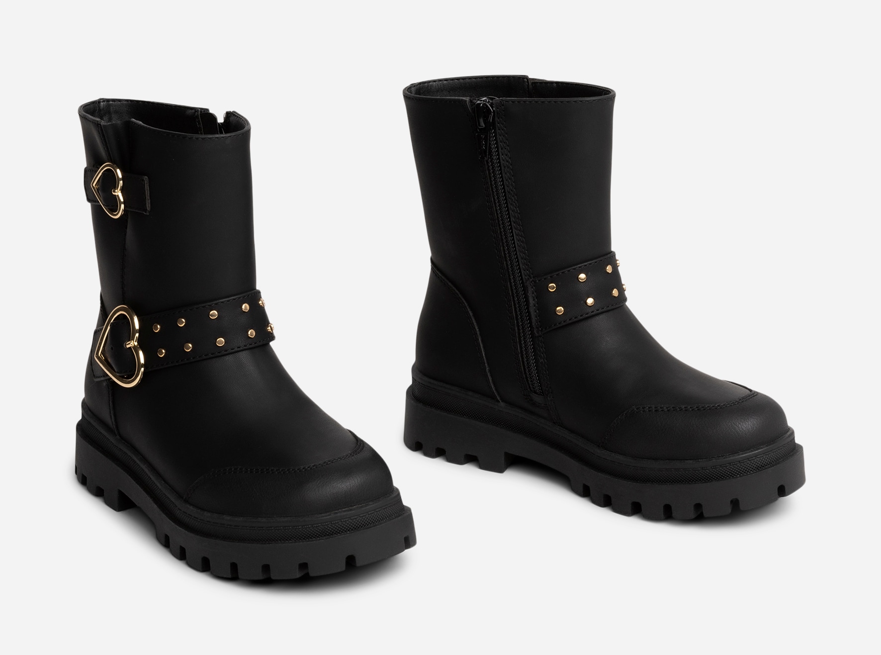 DINSKO, Varmfodrade bikerboots Svarta