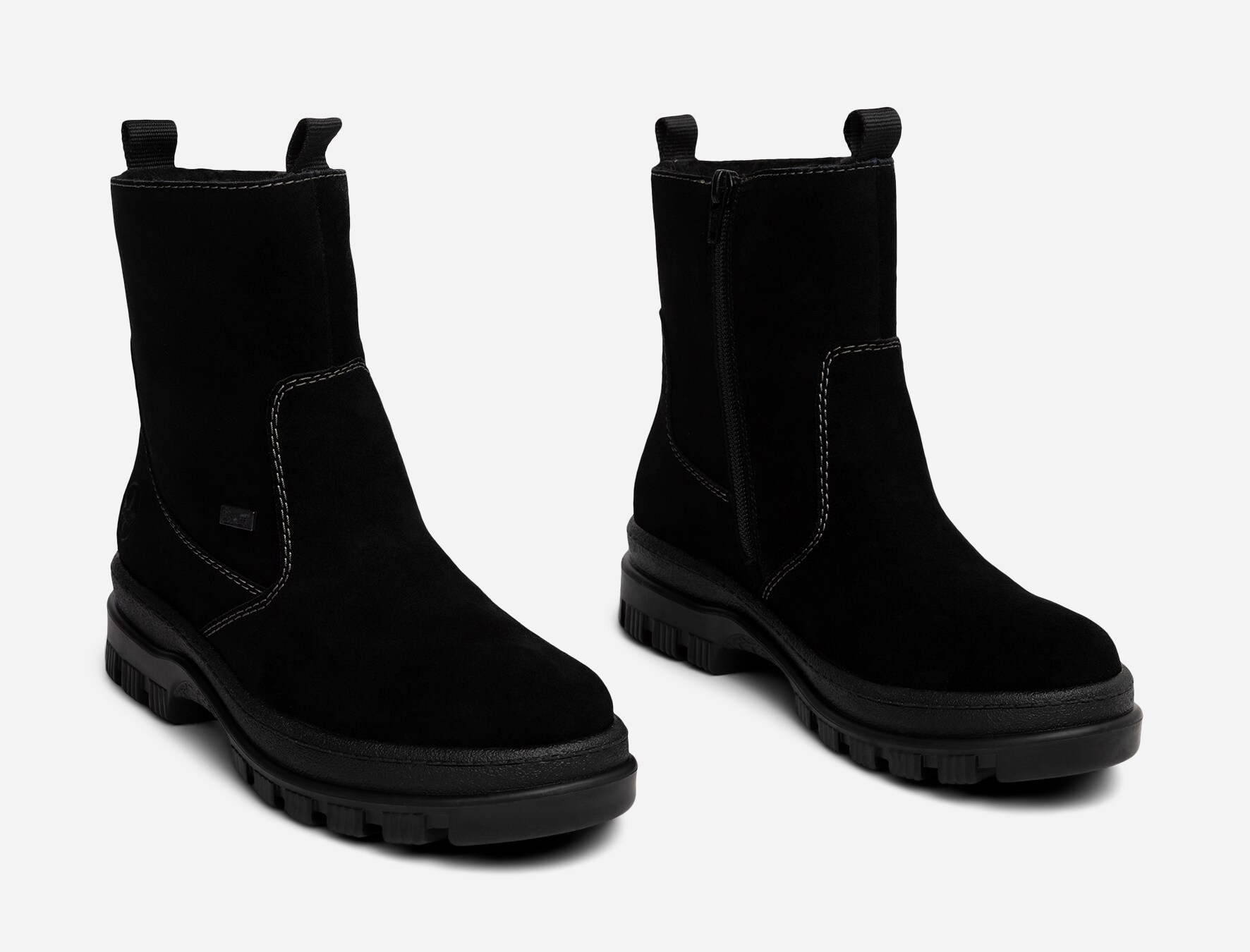 RIEKER, Varmfodrade boots Svarta