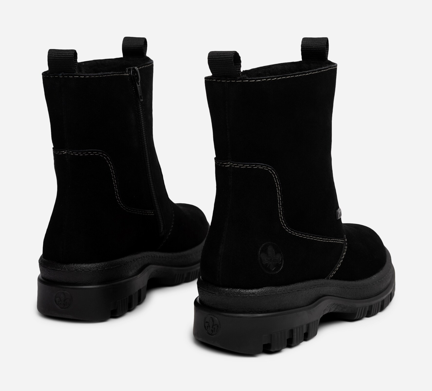 RIEKER, Varmfodrade boots Svarta