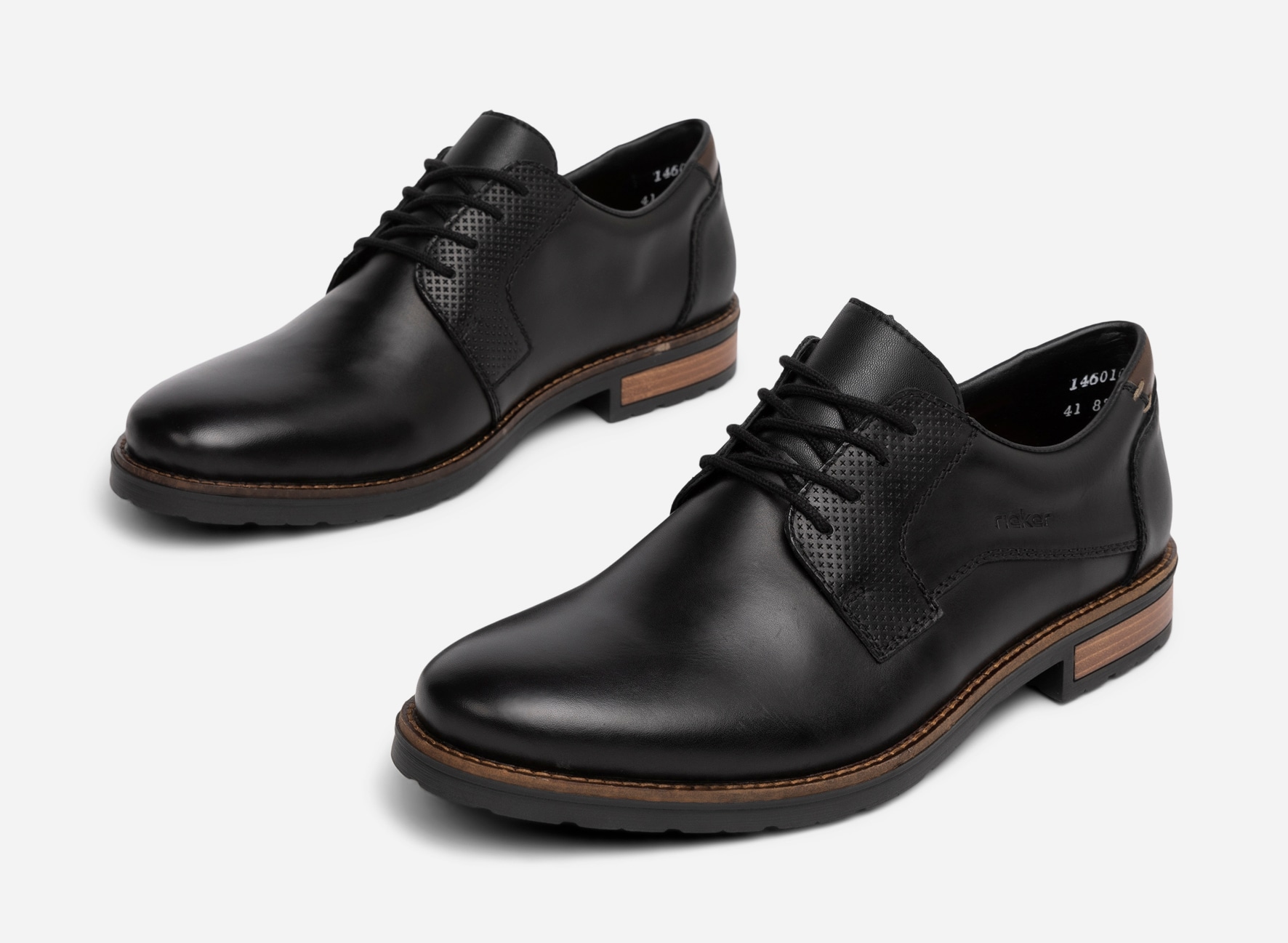 RIEKER, Snörskor Svarta