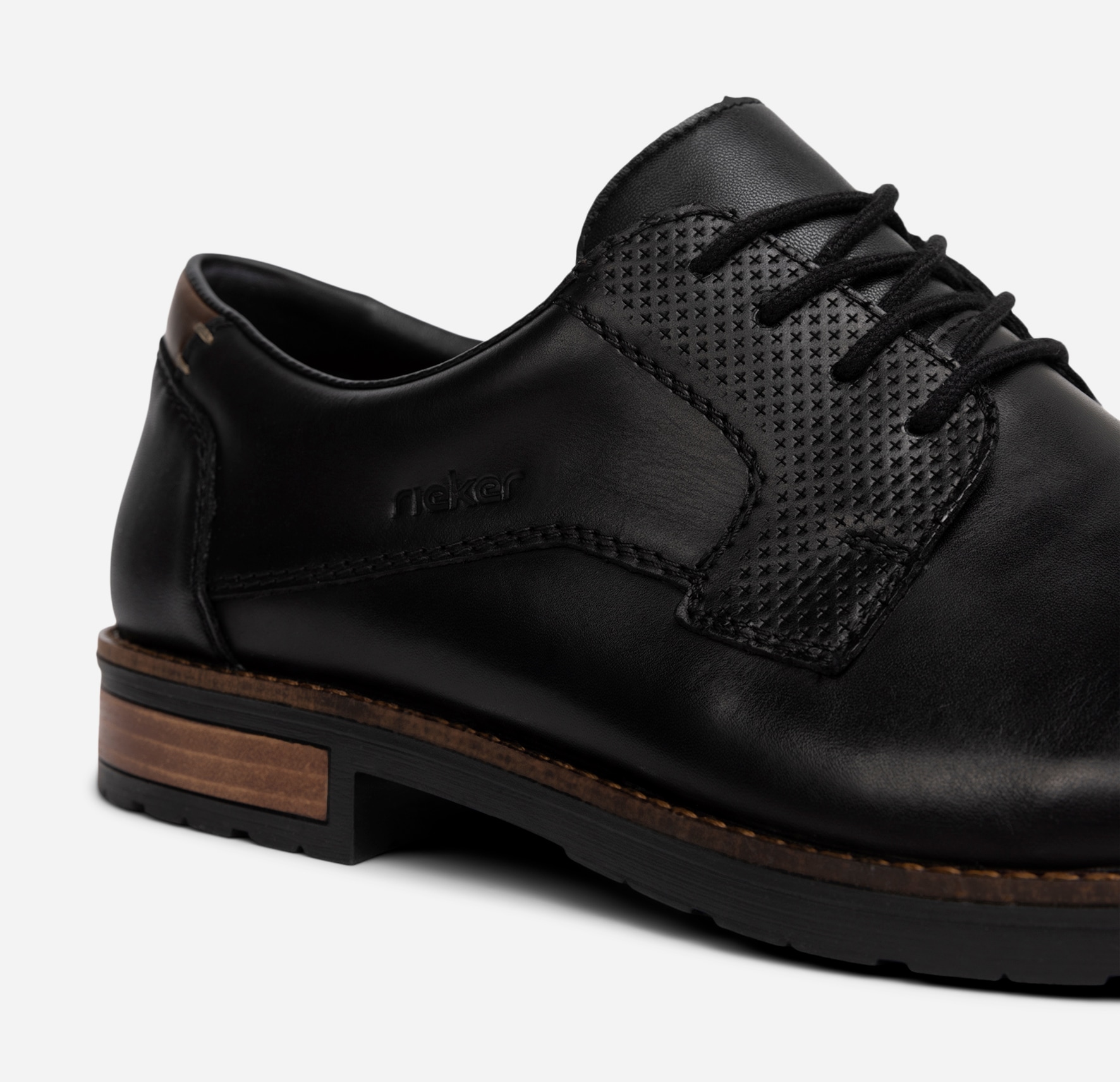 RIEKER, Snörskor Svarta