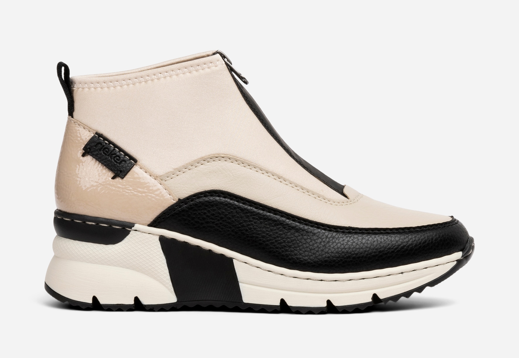 RIEKER, Höga sneakers Beigea
