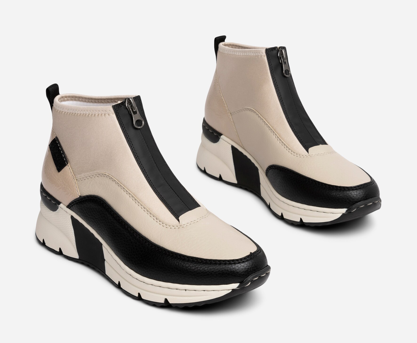 RIEKER, Höga sneakers Beigea