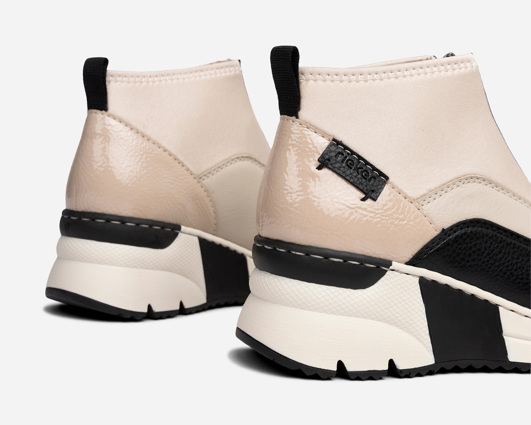 RIEKER, Höga sneakers Beigea