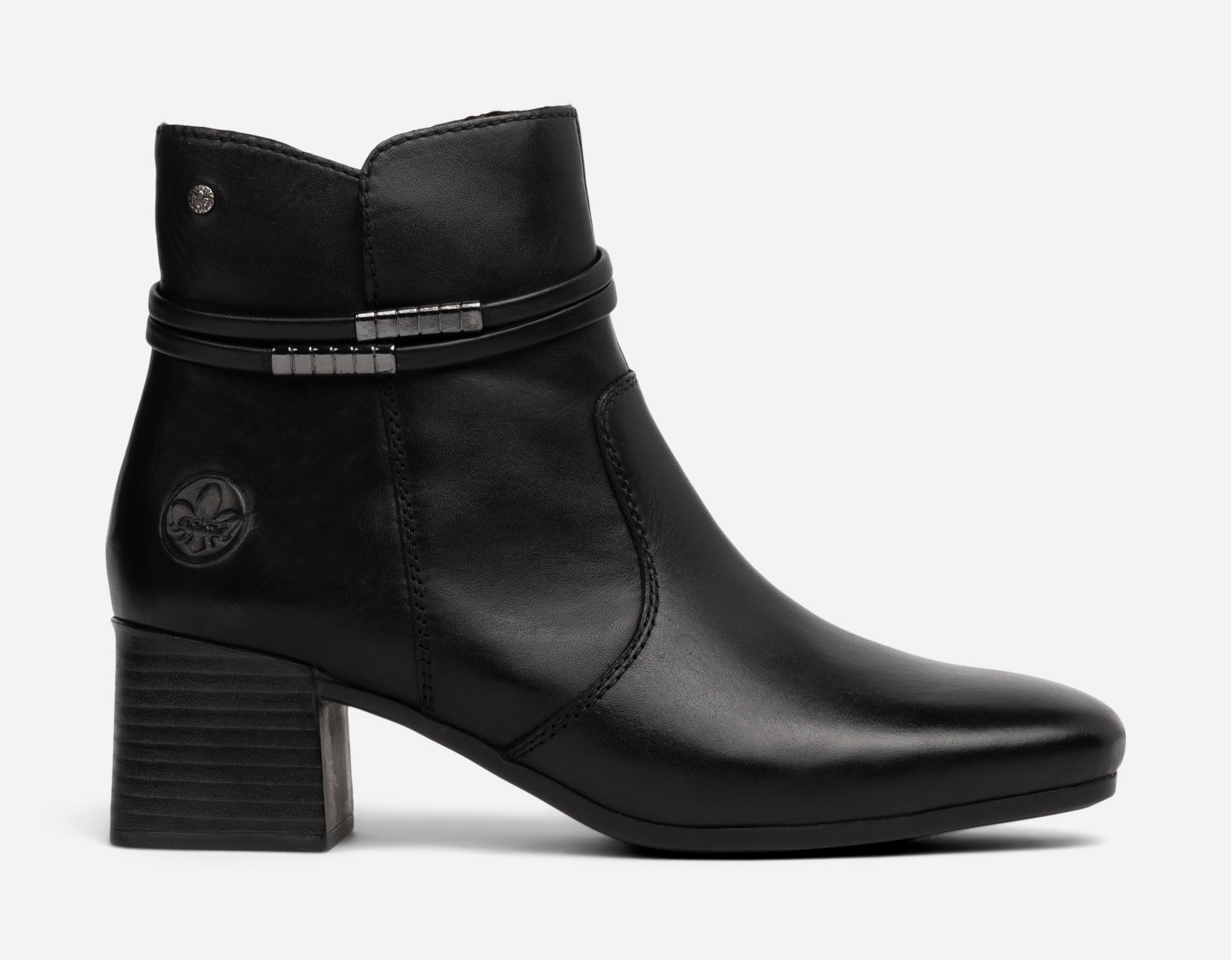 RIEKER, Boots med dragkedja Svarta
