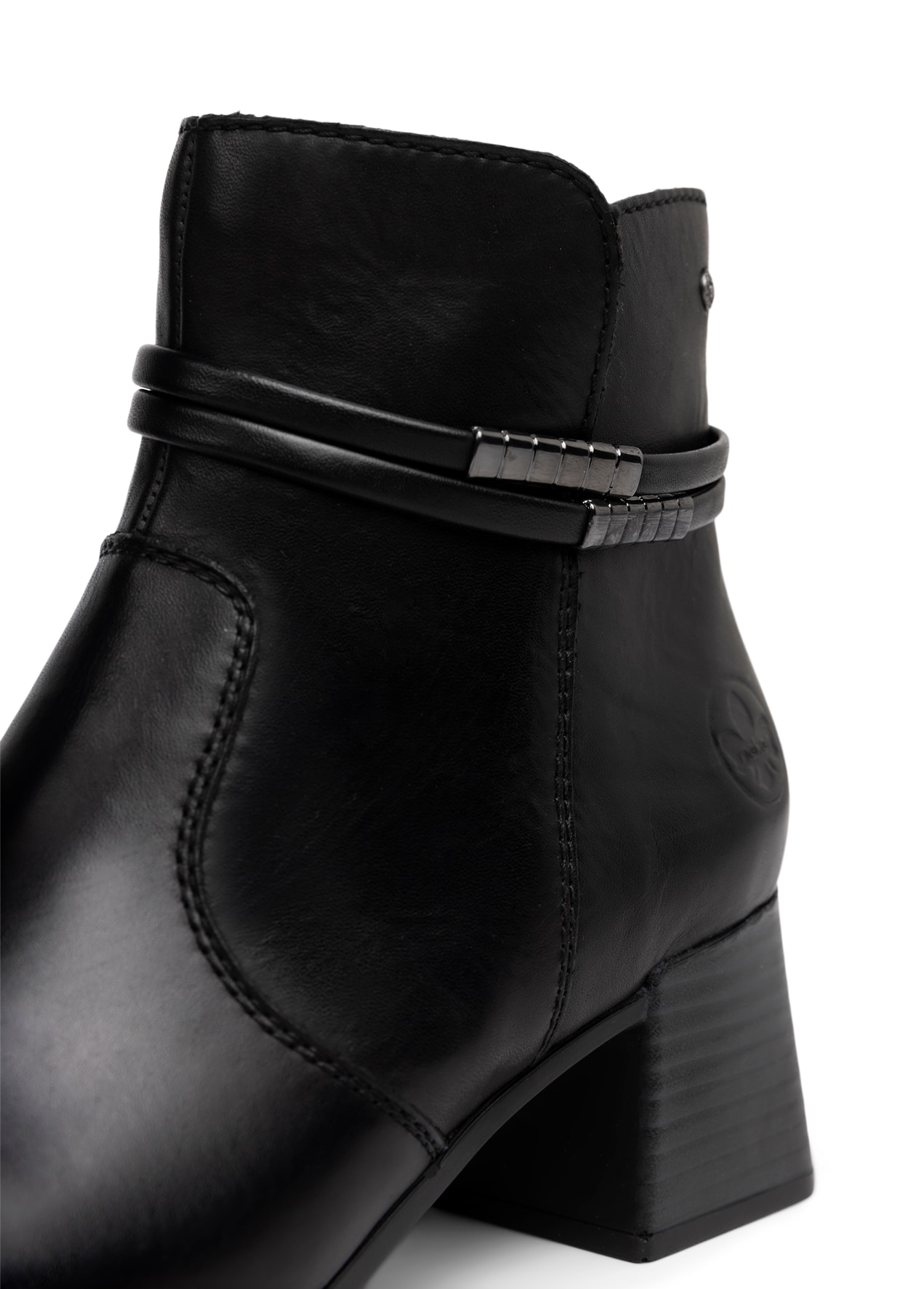 RIEKER, Boots med dragkedja Svarta
