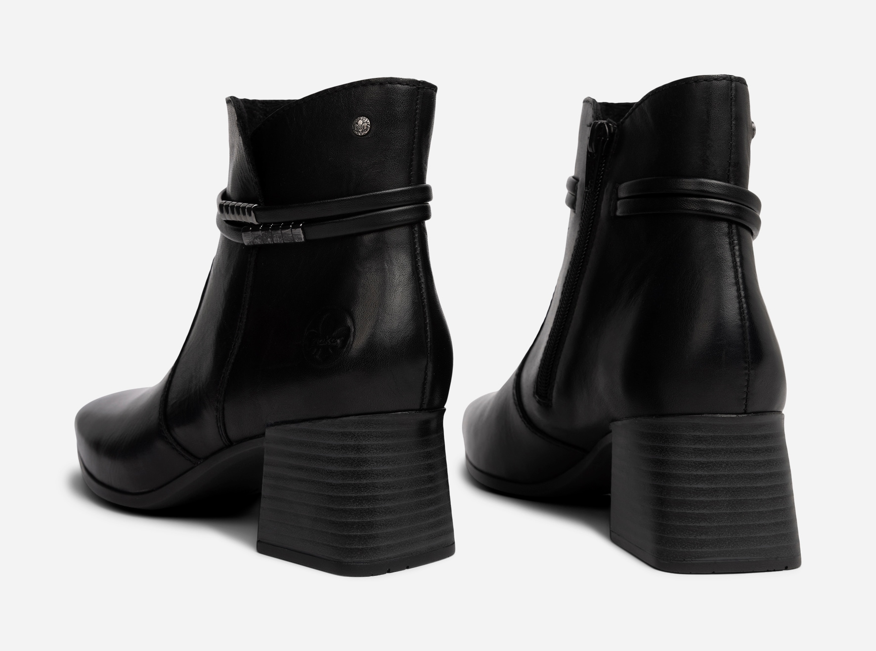 RIEKER, Boots med dragkedja Svarta