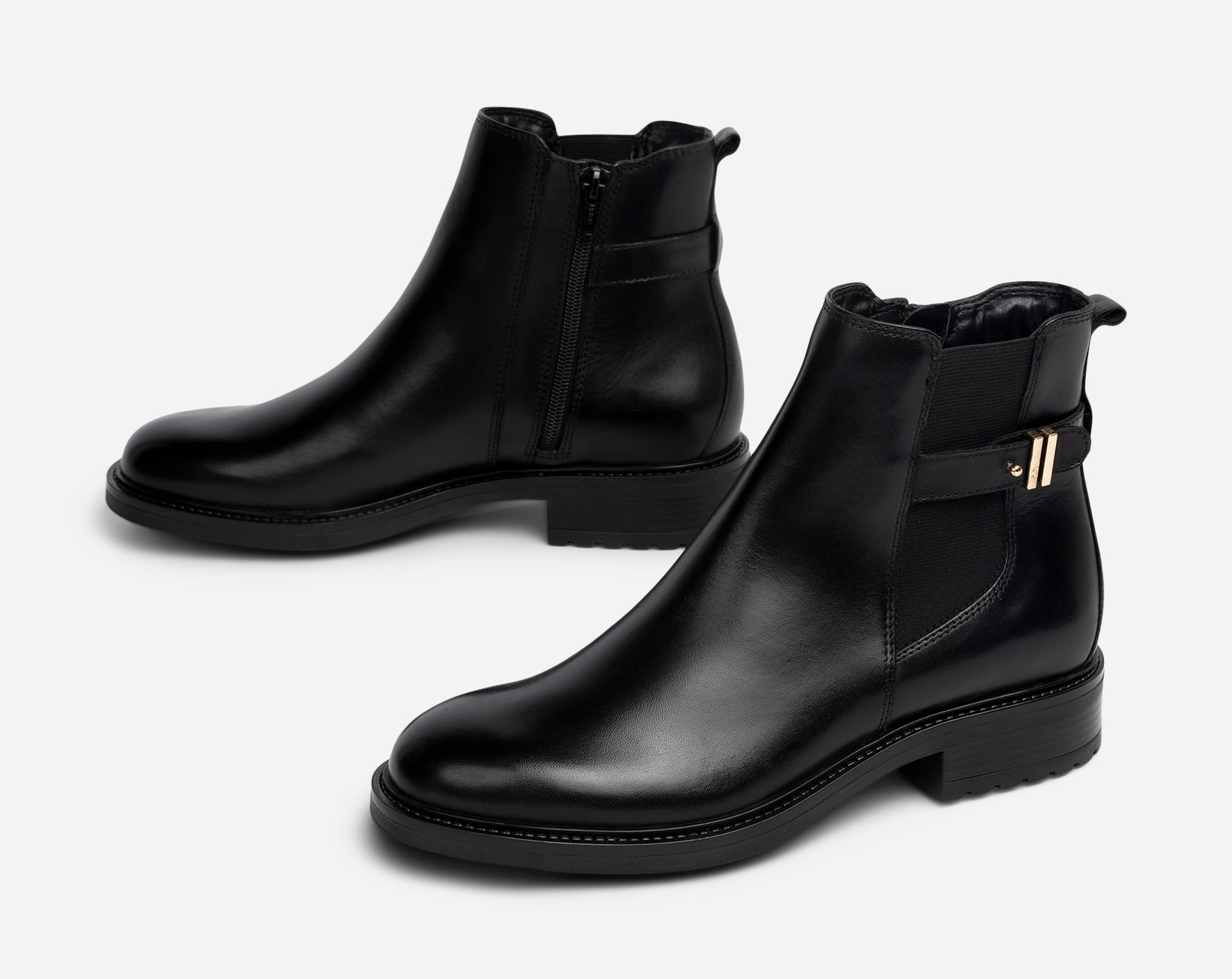 PACE, Boots med spänne Svarta