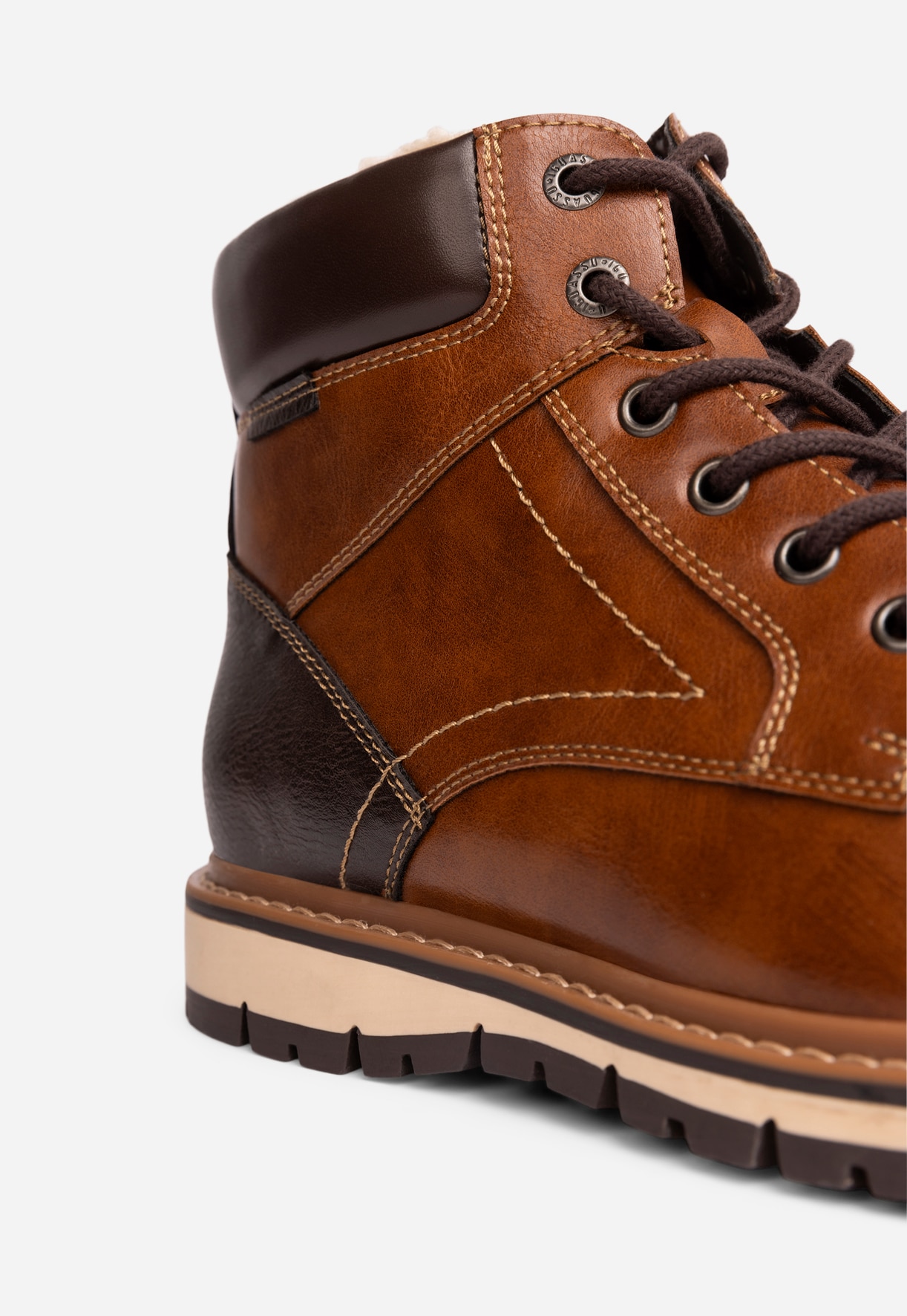 IGUASSU, Varmfodrade boots med snörning Bruna