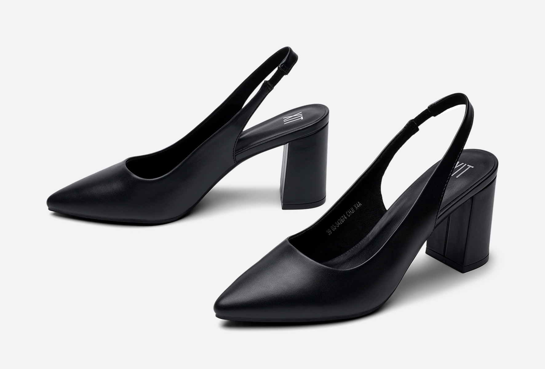 XIT, Pumps med slingback Svarta