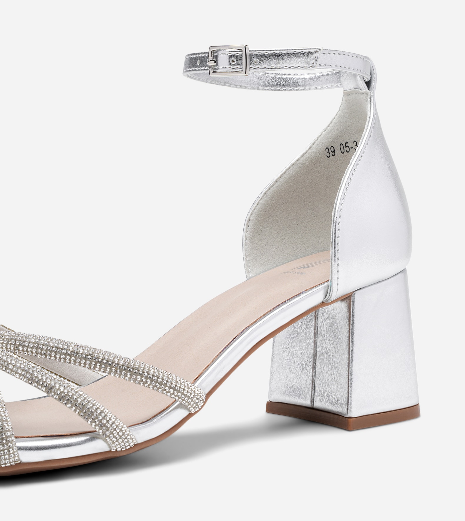 SO ALL, Sandaletter med remmar Metallfärgade