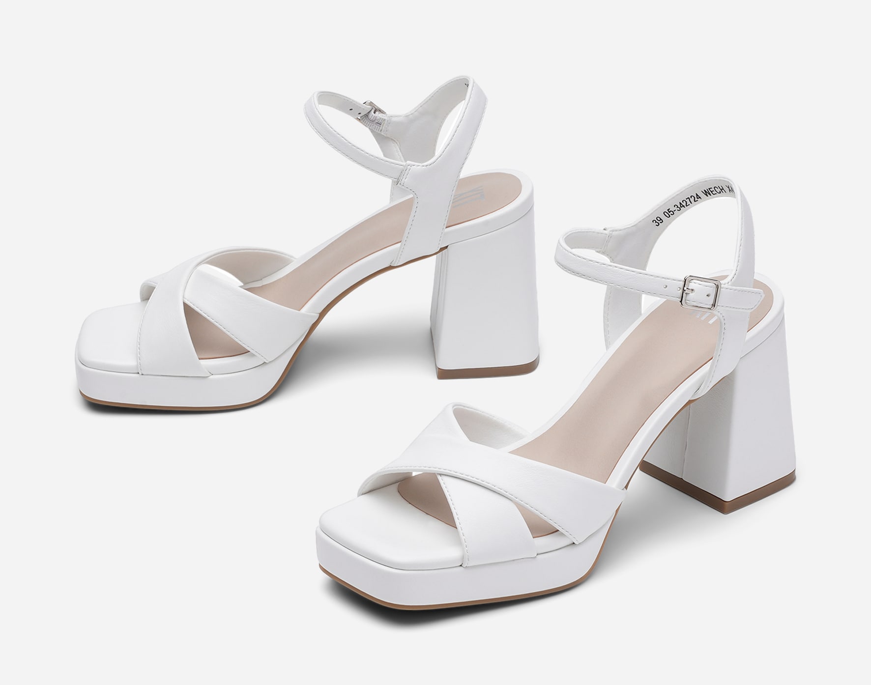 XIT, Sandaletter med platåsula Vita
