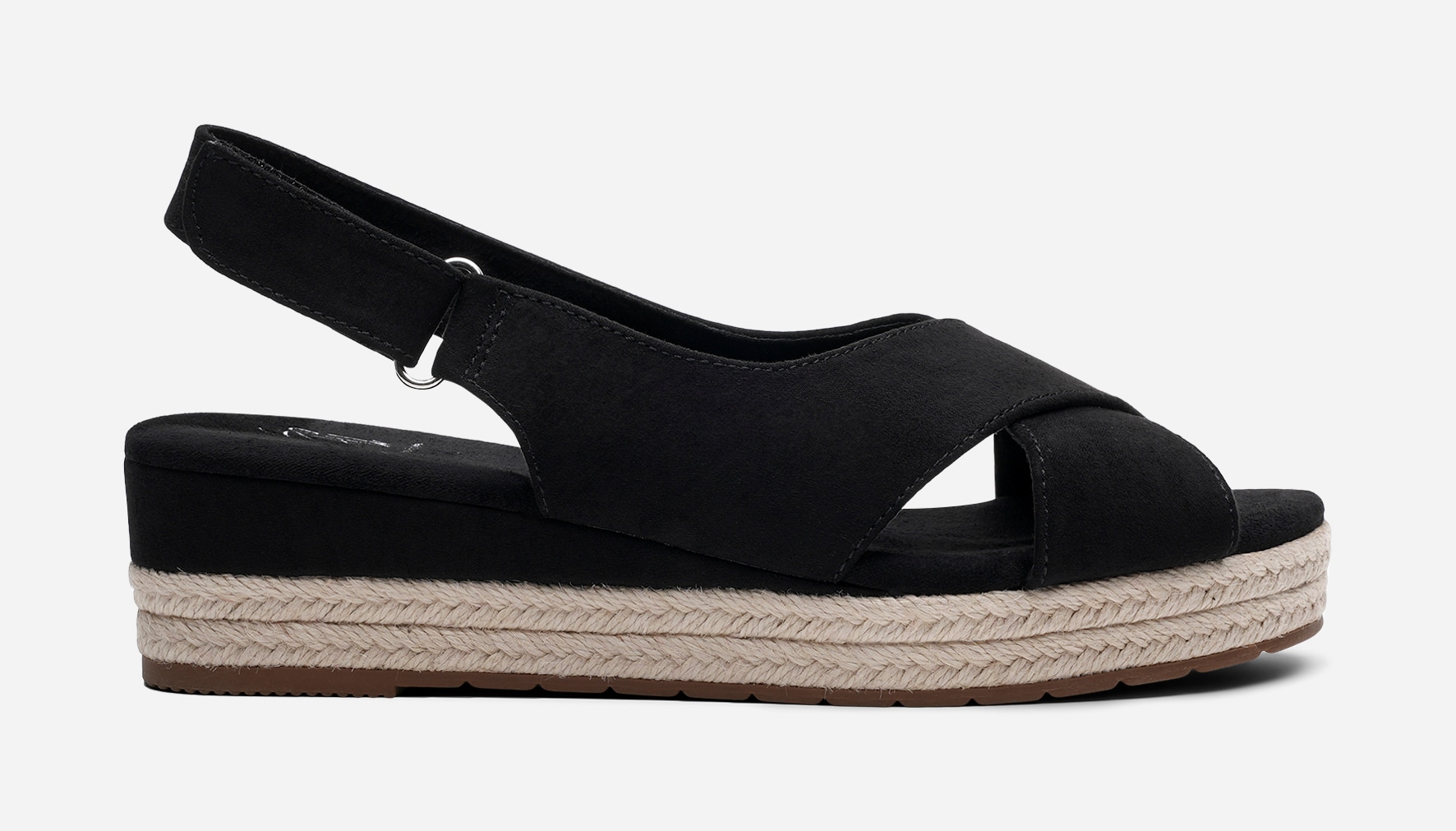 SO ALL, Sandaletter med repsula Svarta